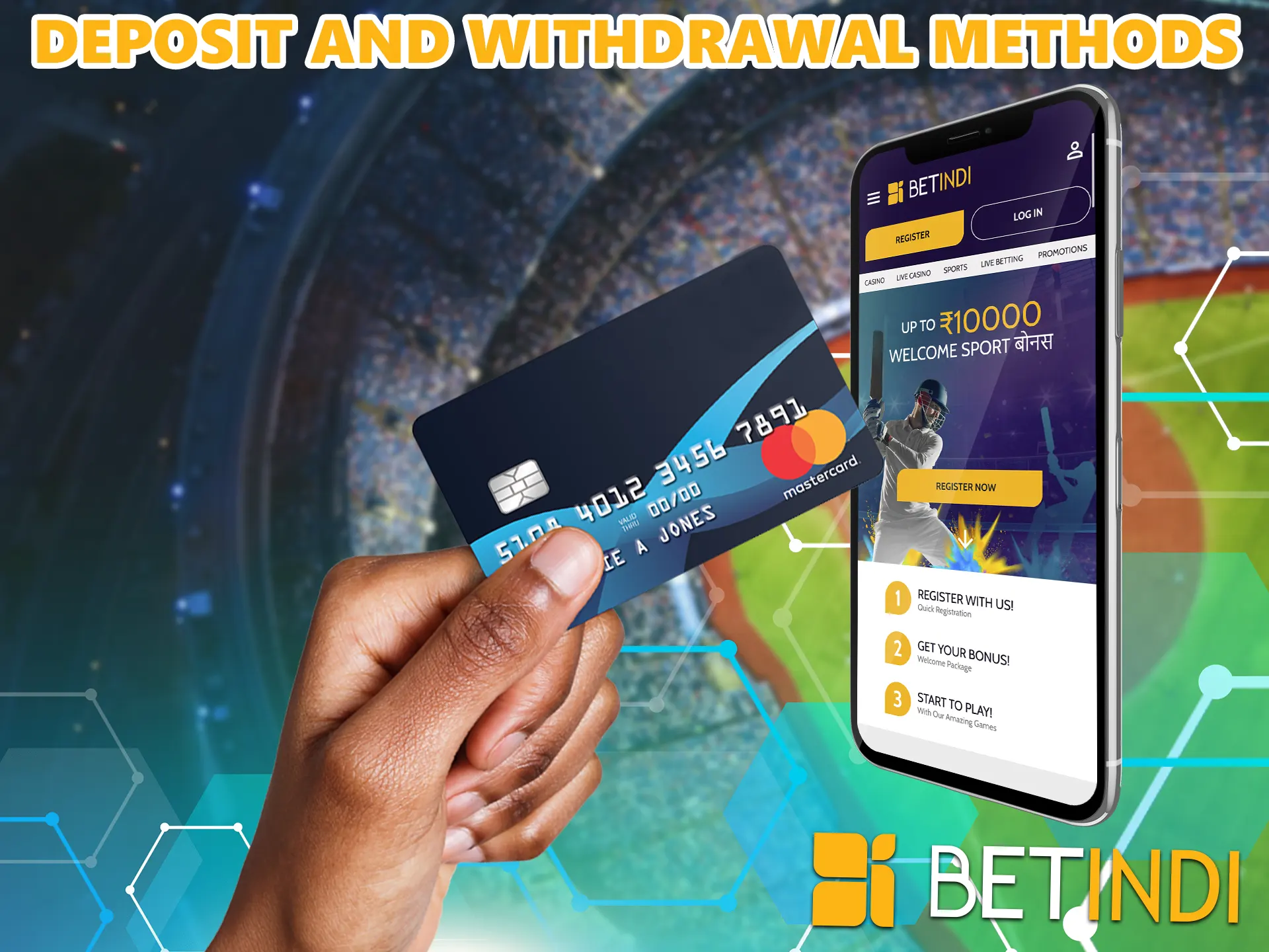 For your convenience, BetIndi betting app has popular payment systems that are legal in India.
