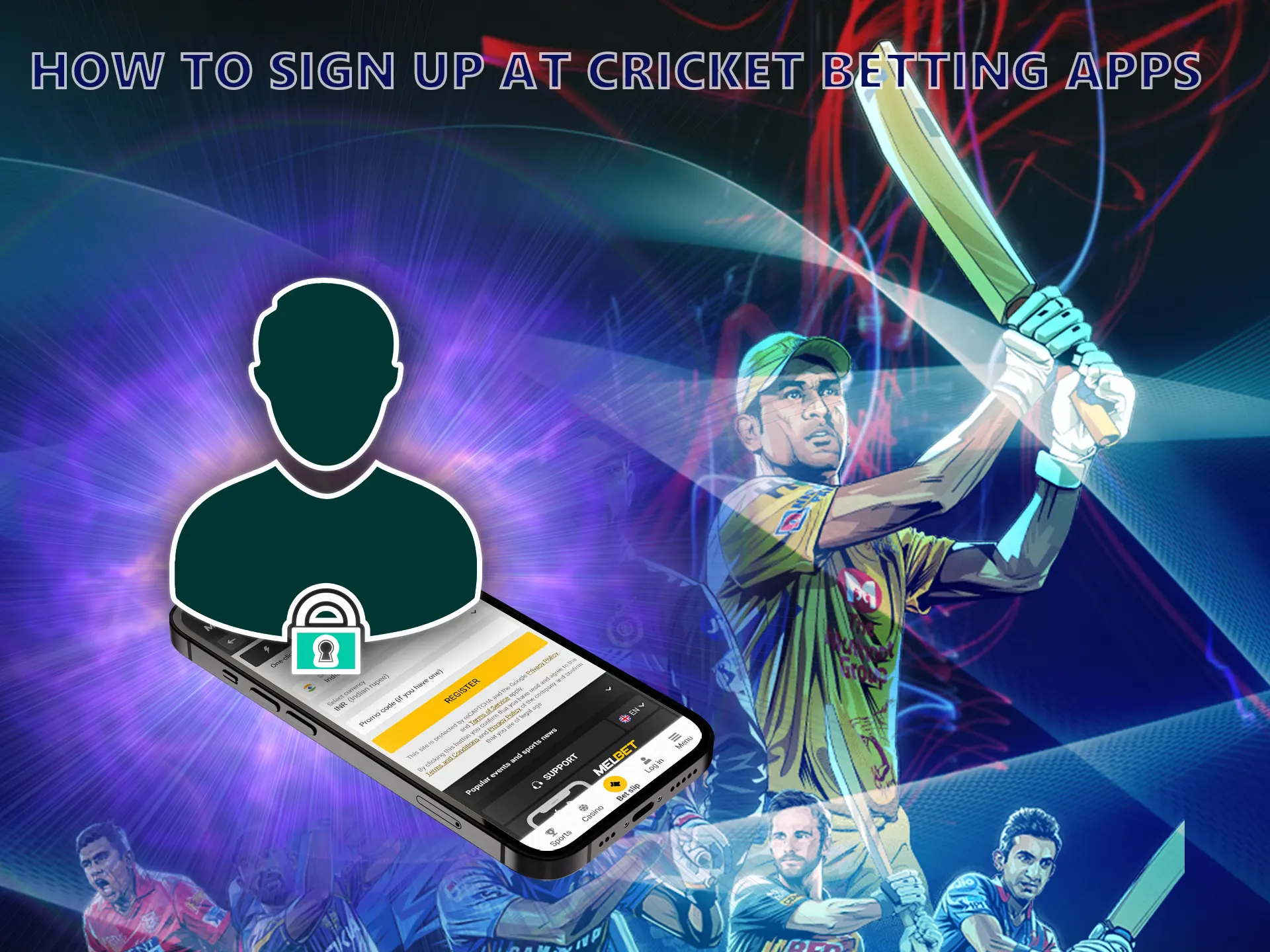 After installing on your smartphone, you must go through the process of creating an account, it is necessary to start betting on cricket.