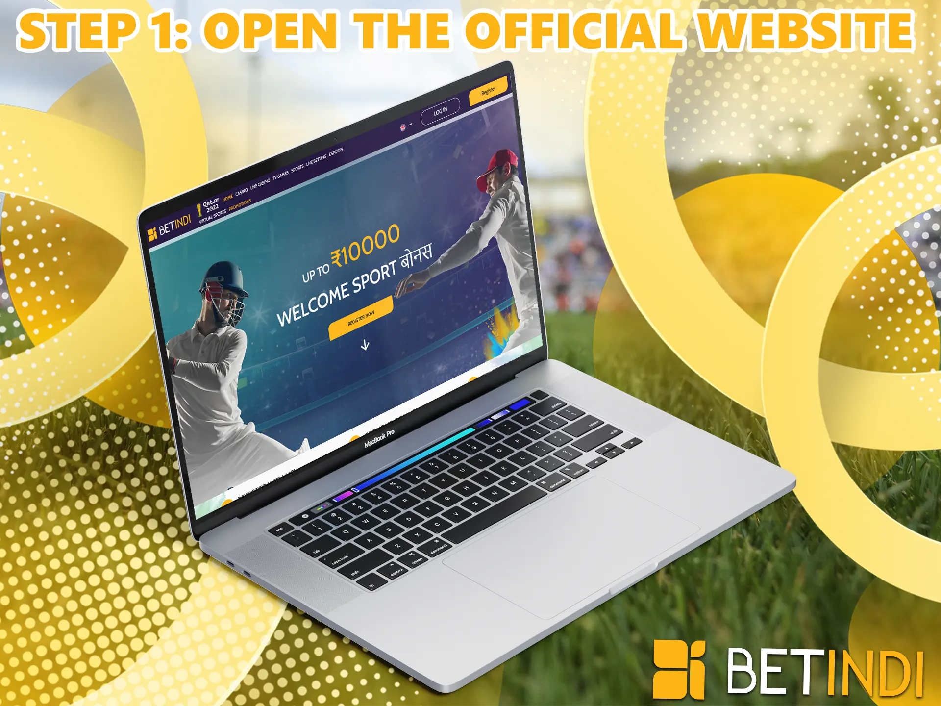 Start your acquaintance by following the link to the BetIndi betting site, it can be found in the header of the article.