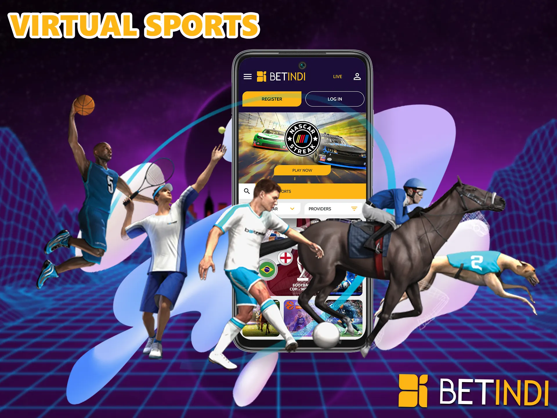 In this section, the player is available to bet on imaginary matches that work with the help of machine learning, here you have fun with friends.