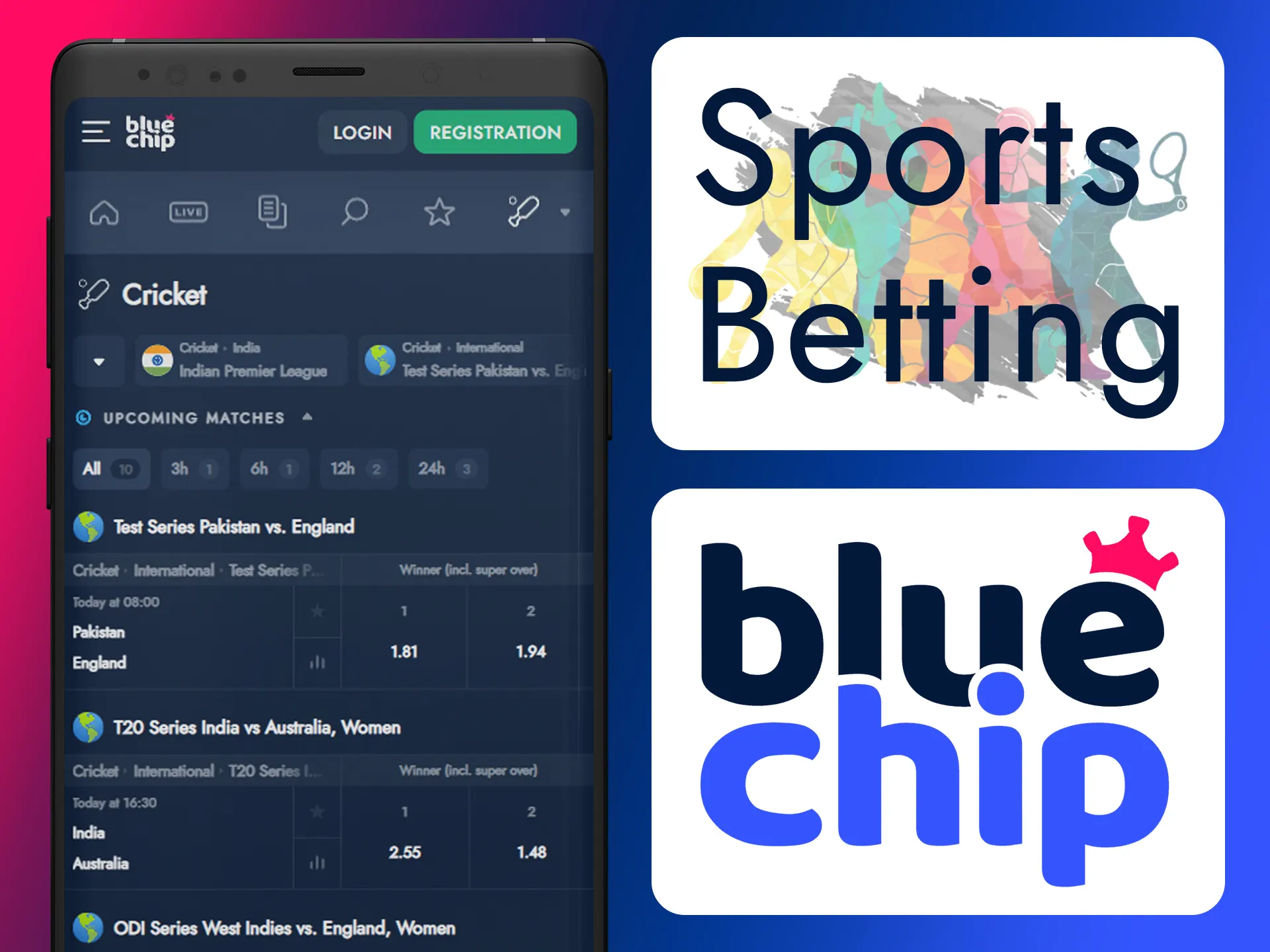 All of the sports available for bet on in your pocket.