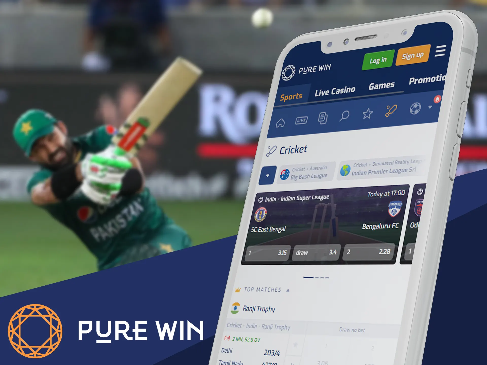 Bet on satta cricket games using Pure Win app.