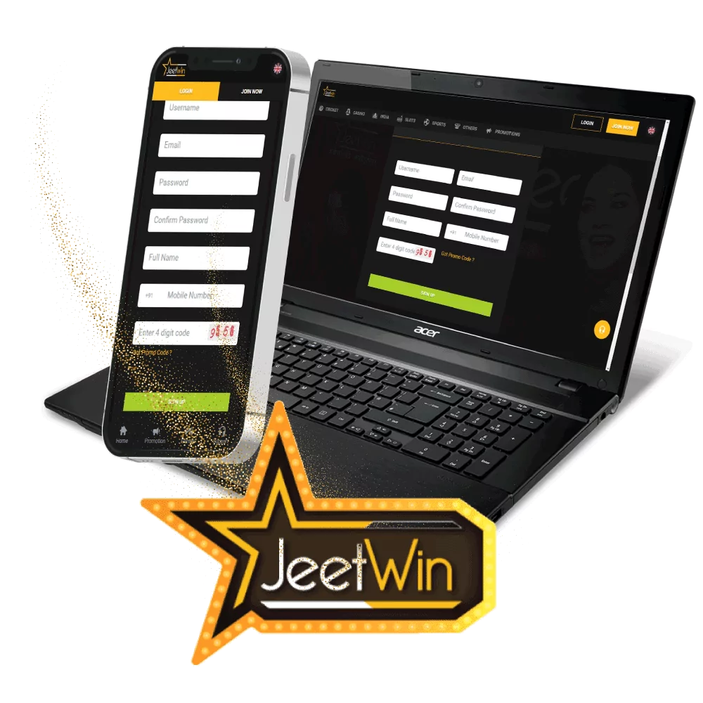Create an account on Jeetwin to place bets on money and get bonuses.