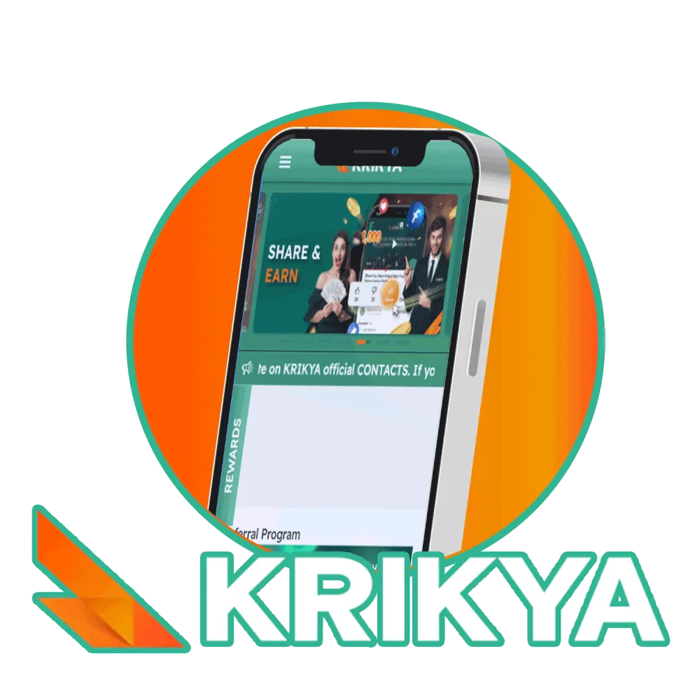 Download the Krikya app on your smartphone and bet whenever you want.