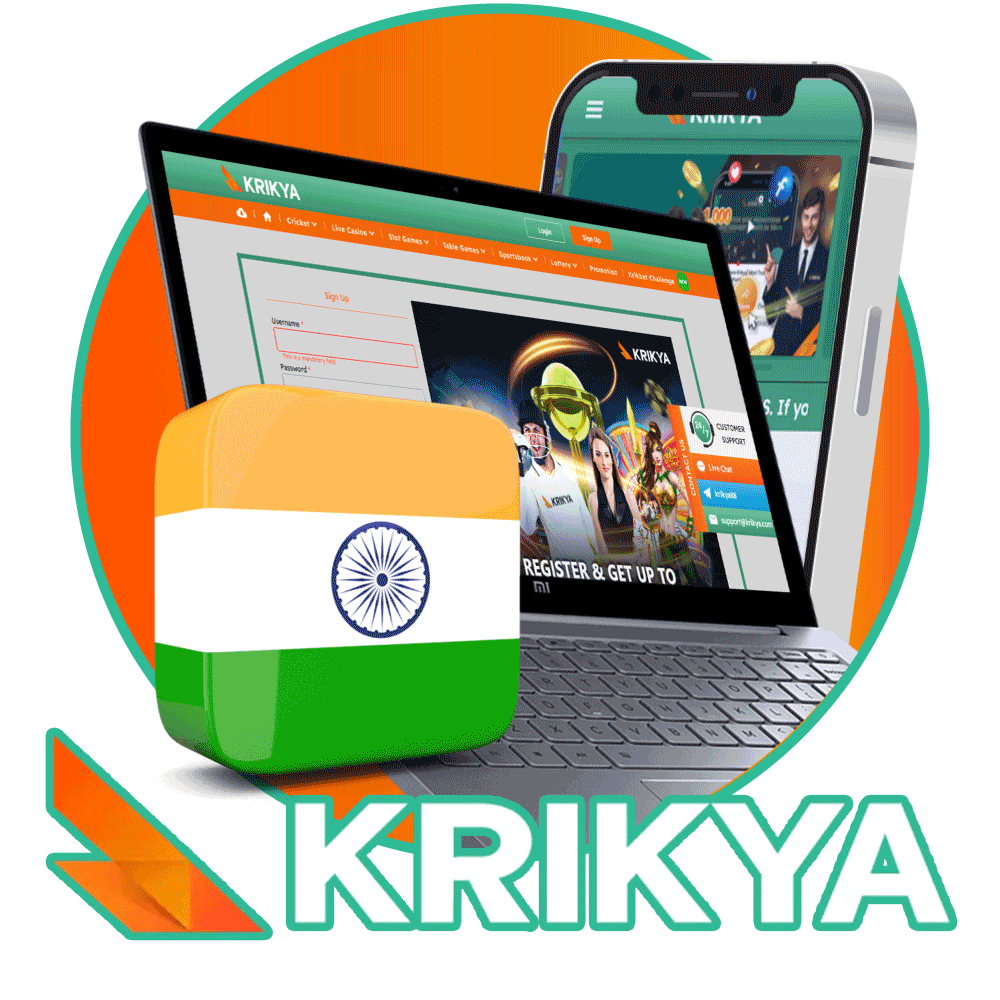 Sign up for Krikya and start betting on sports and playing casino games.