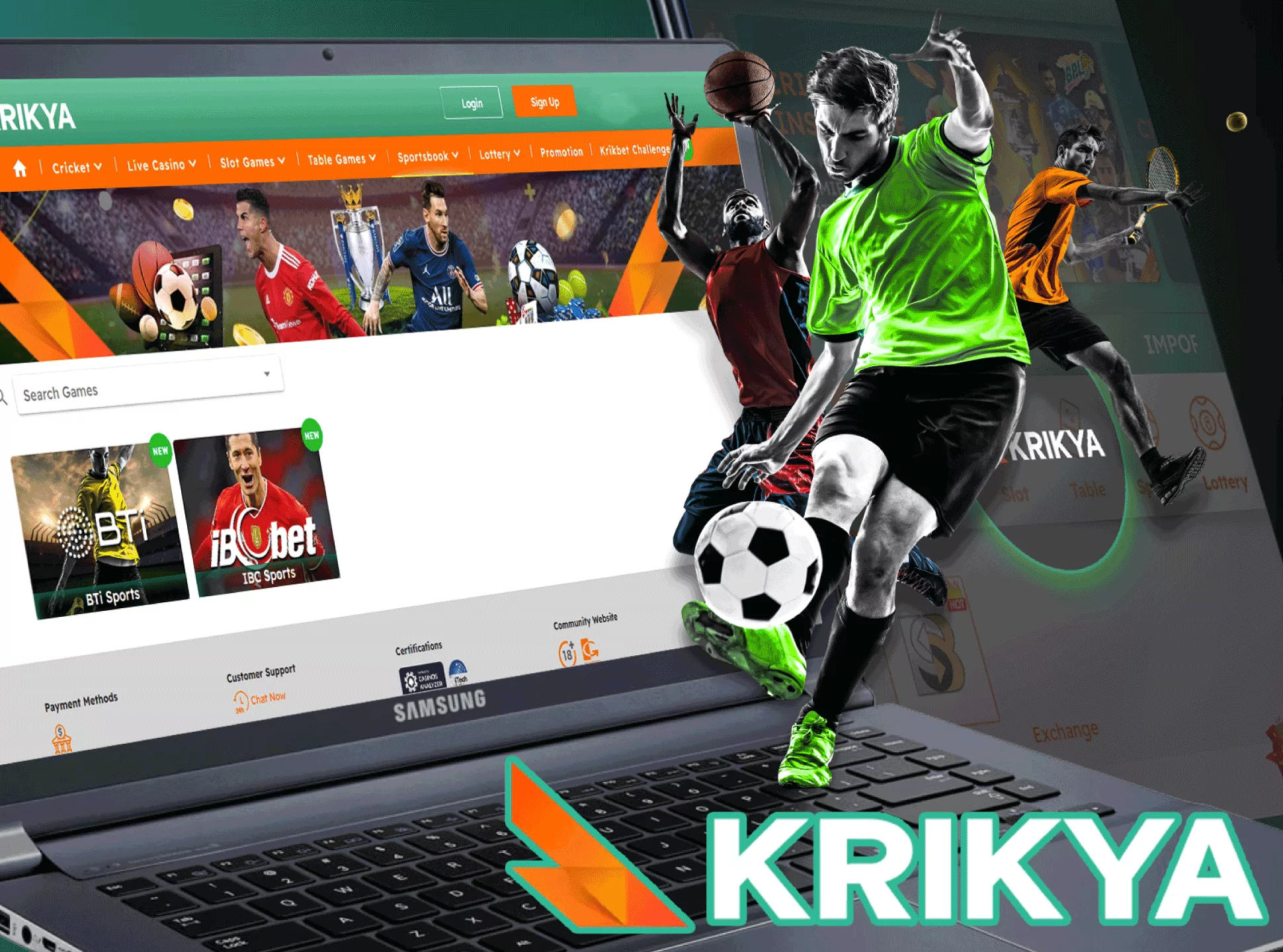 Krikya has a wide range of sports disciplines that you can bet on.