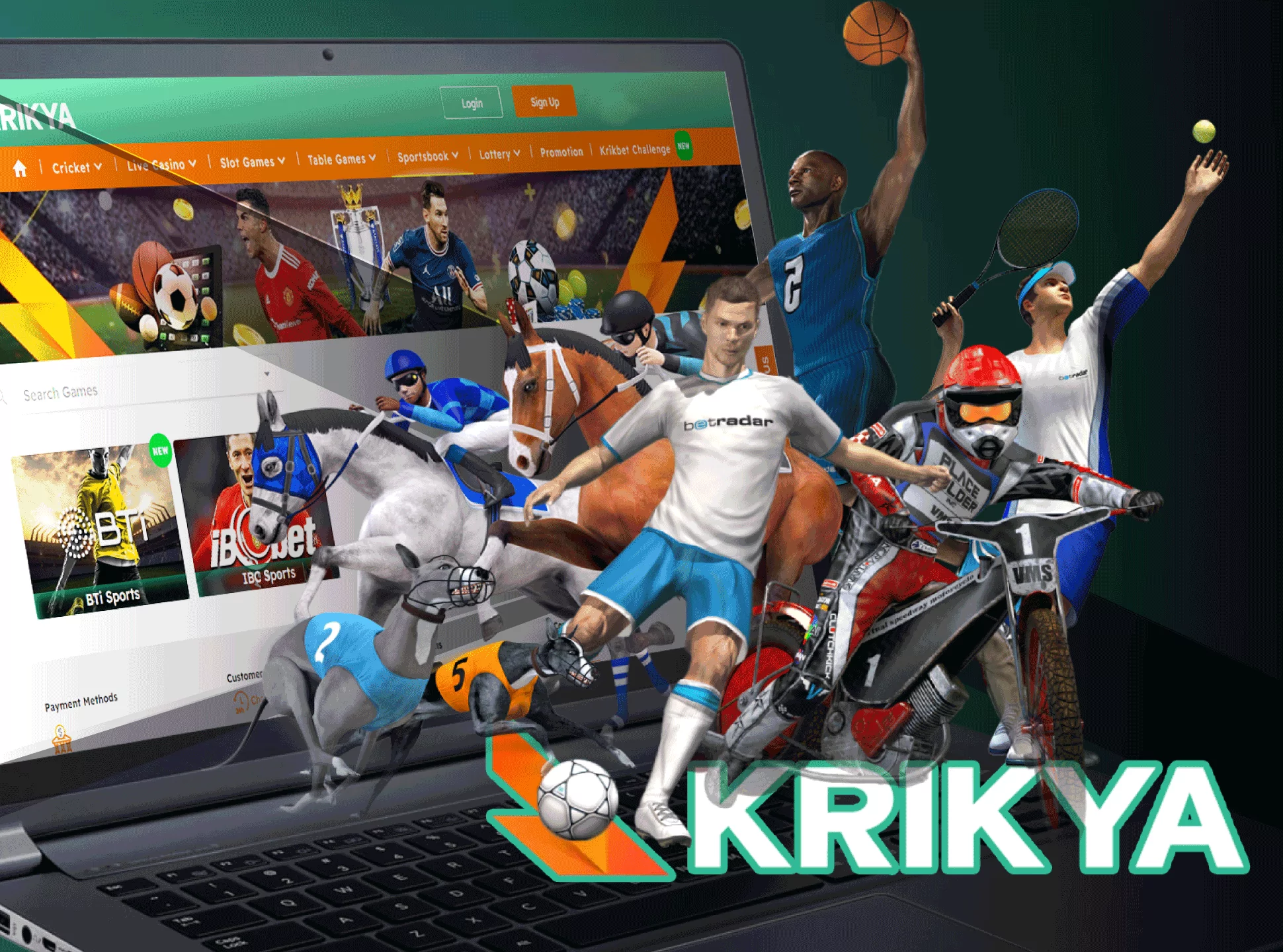 You can place bets on the virtual sports at Krikya.
