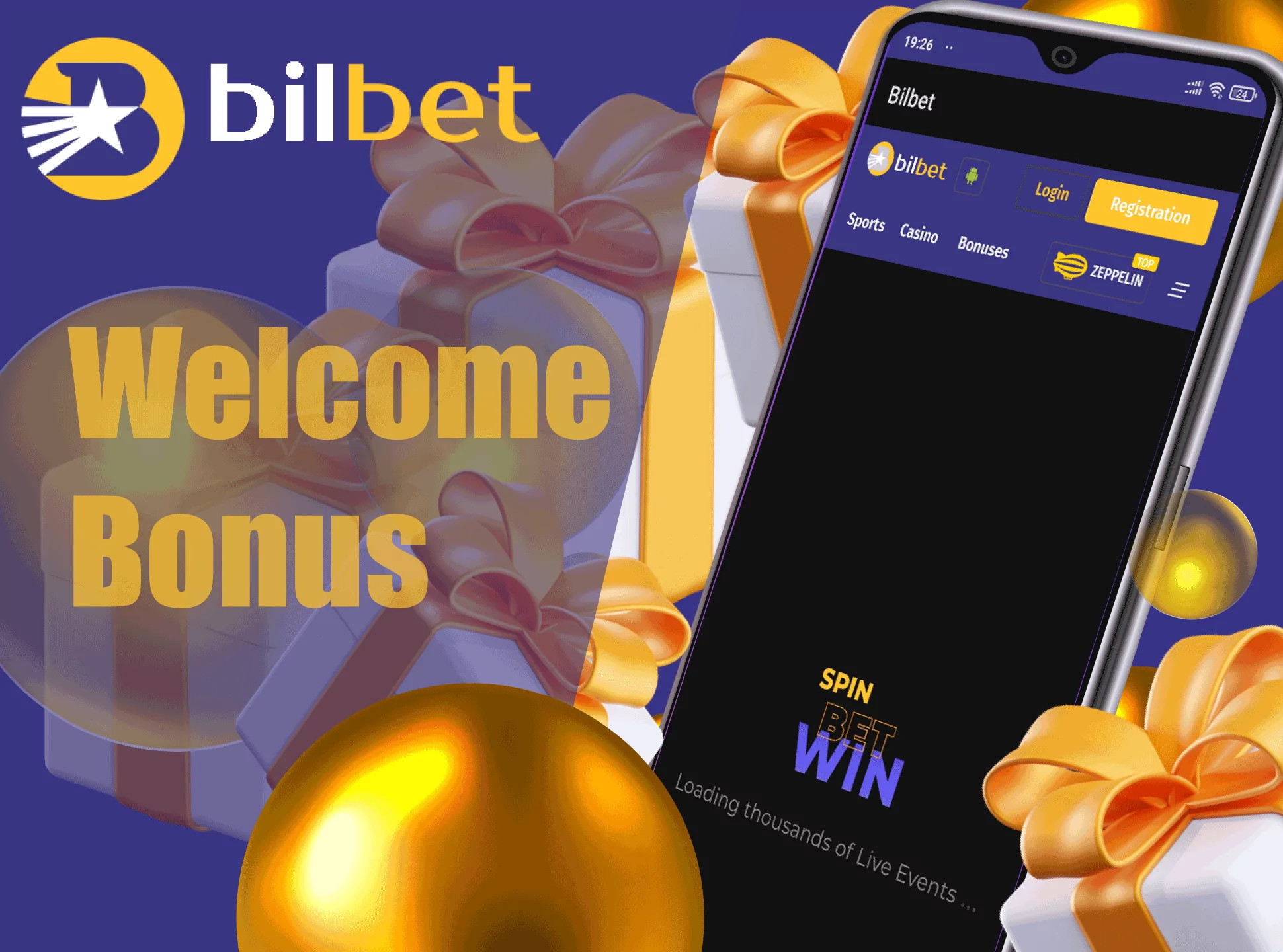 Bilbet welcome bonus is given you right after the first deposit.