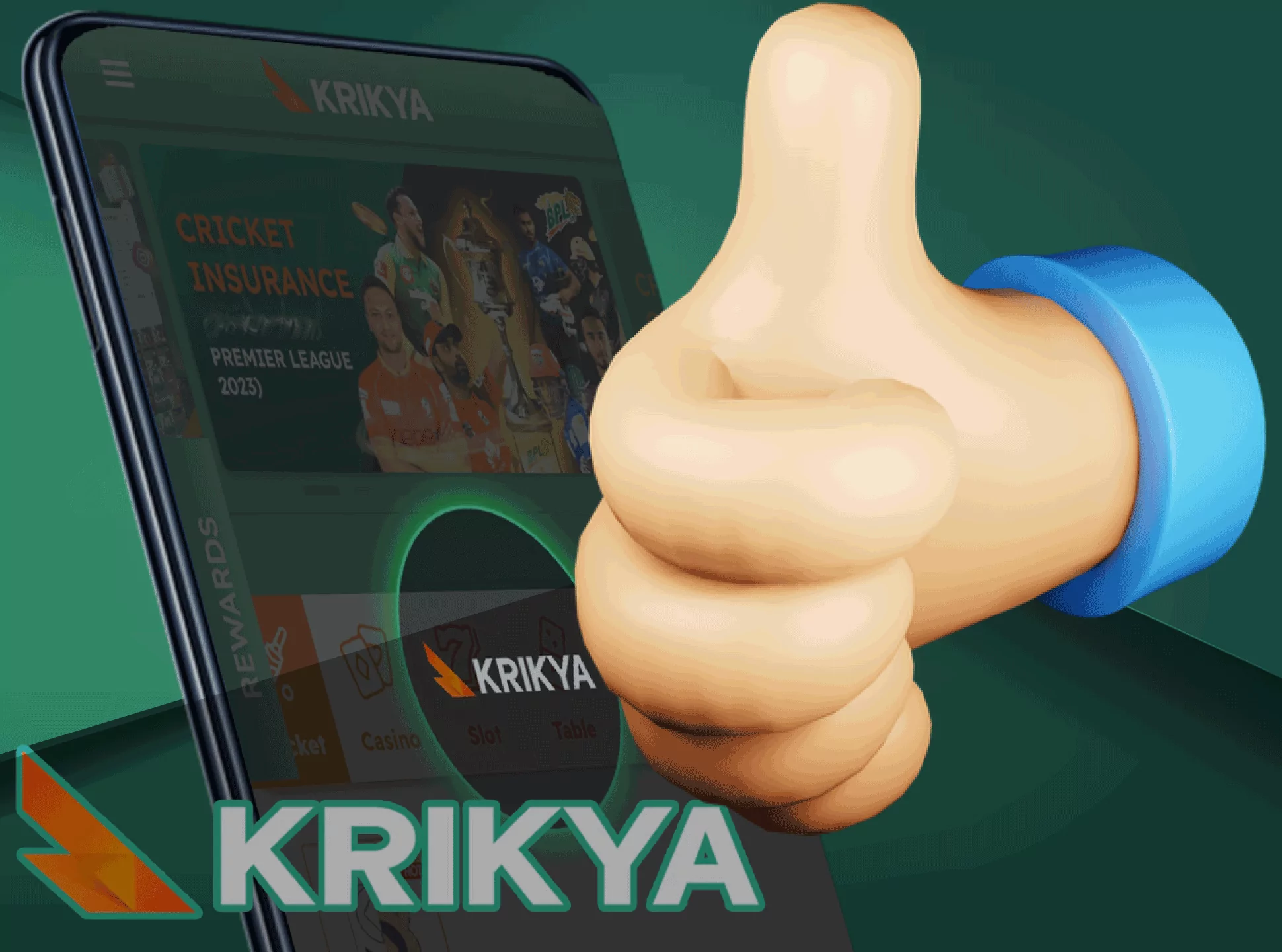 Download and install the Krikya app and place bets via your smartphone.