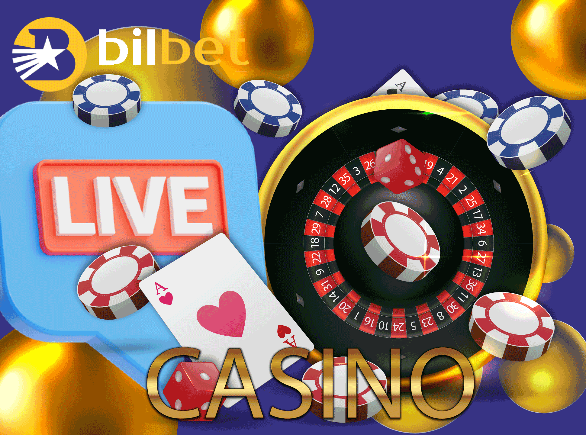 Play casino games against the real dealers.