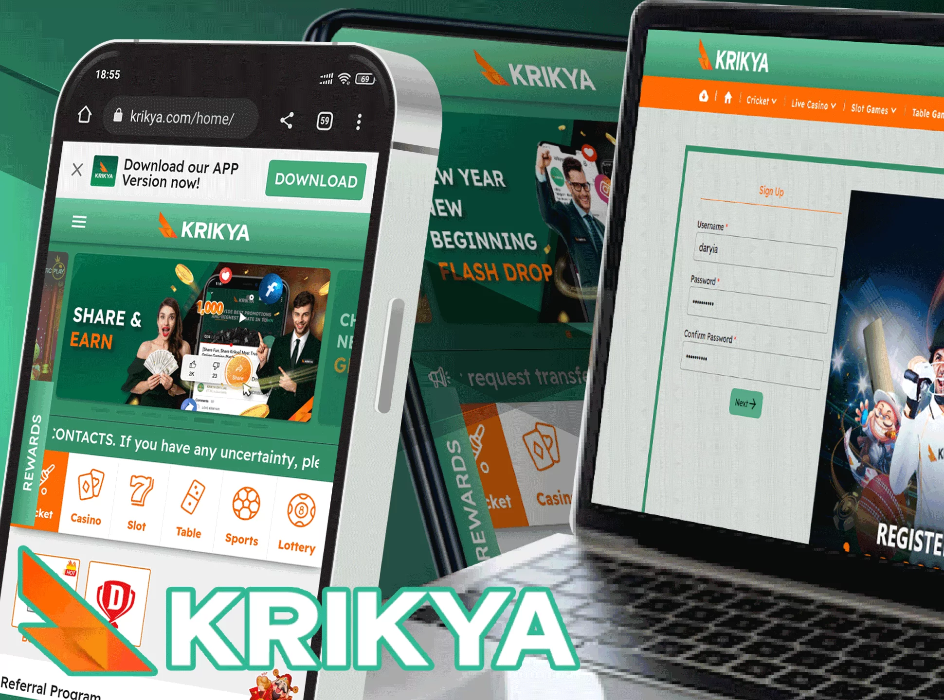 Krikya has lots of advantages to bet here from India.