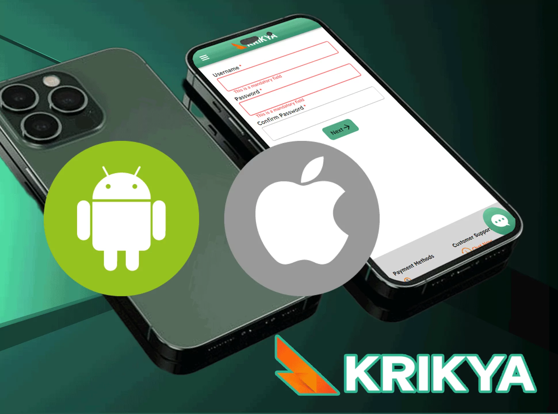 You can also sign up for Krikya in its mobile app.