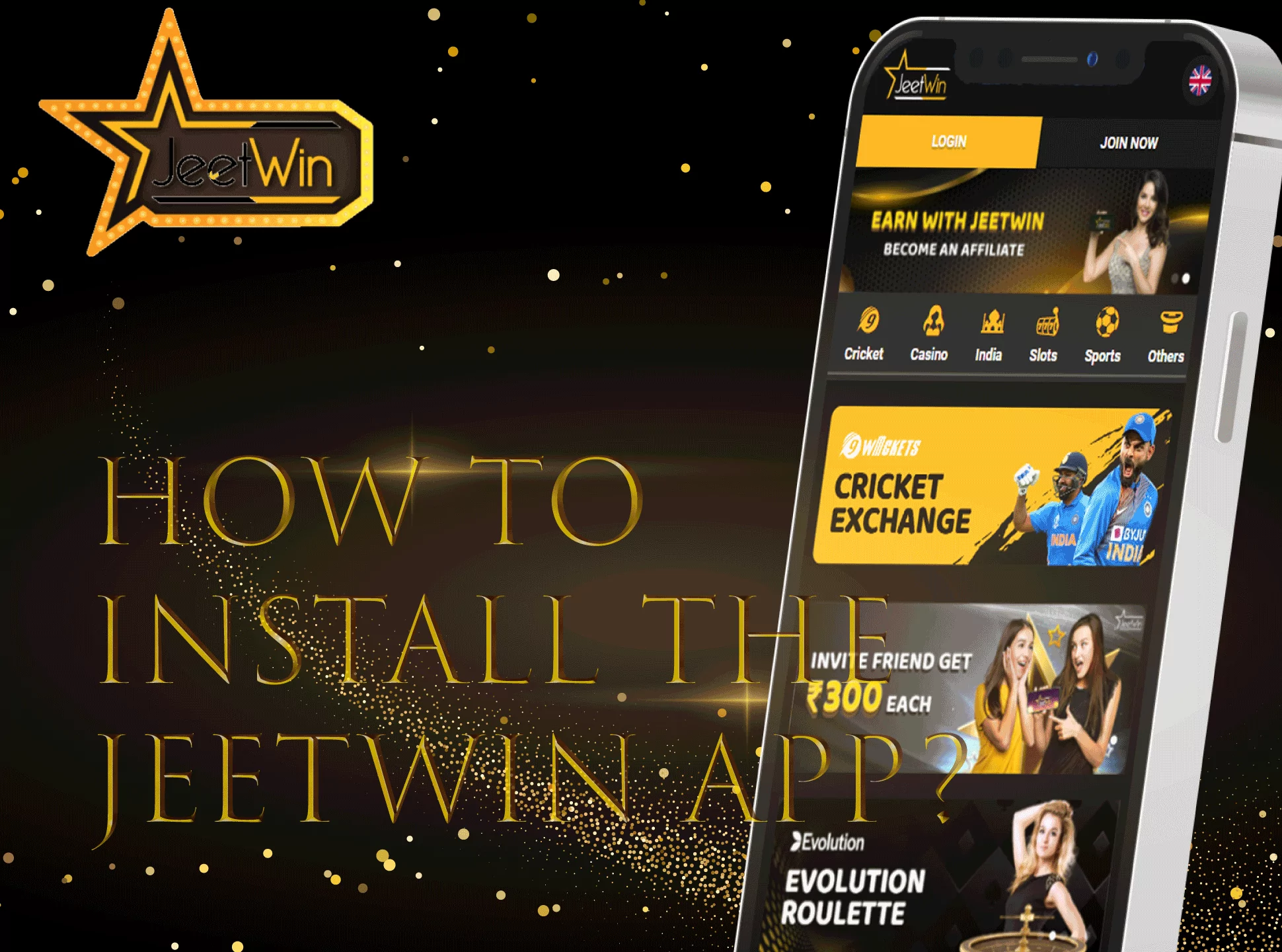 Go to the Jeetwin website, download the apk file and install the app.