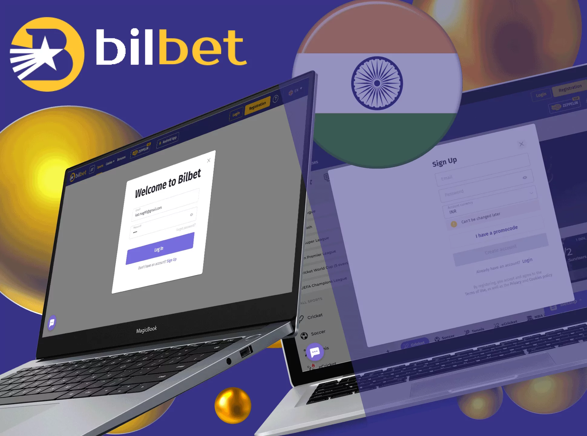 Enter your username and password to log in to Bilbet.