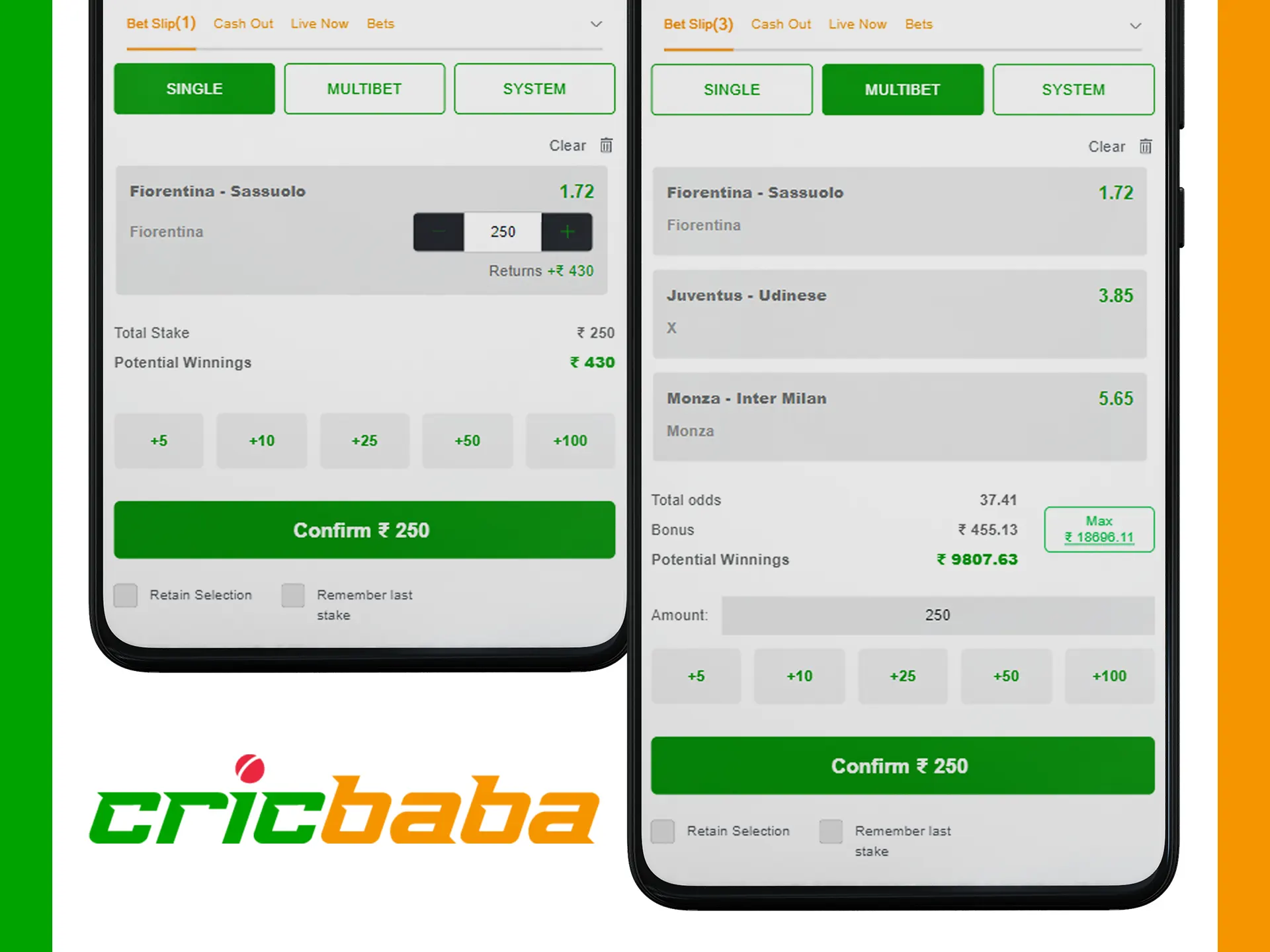 Bet how you want with Cricbaba app.