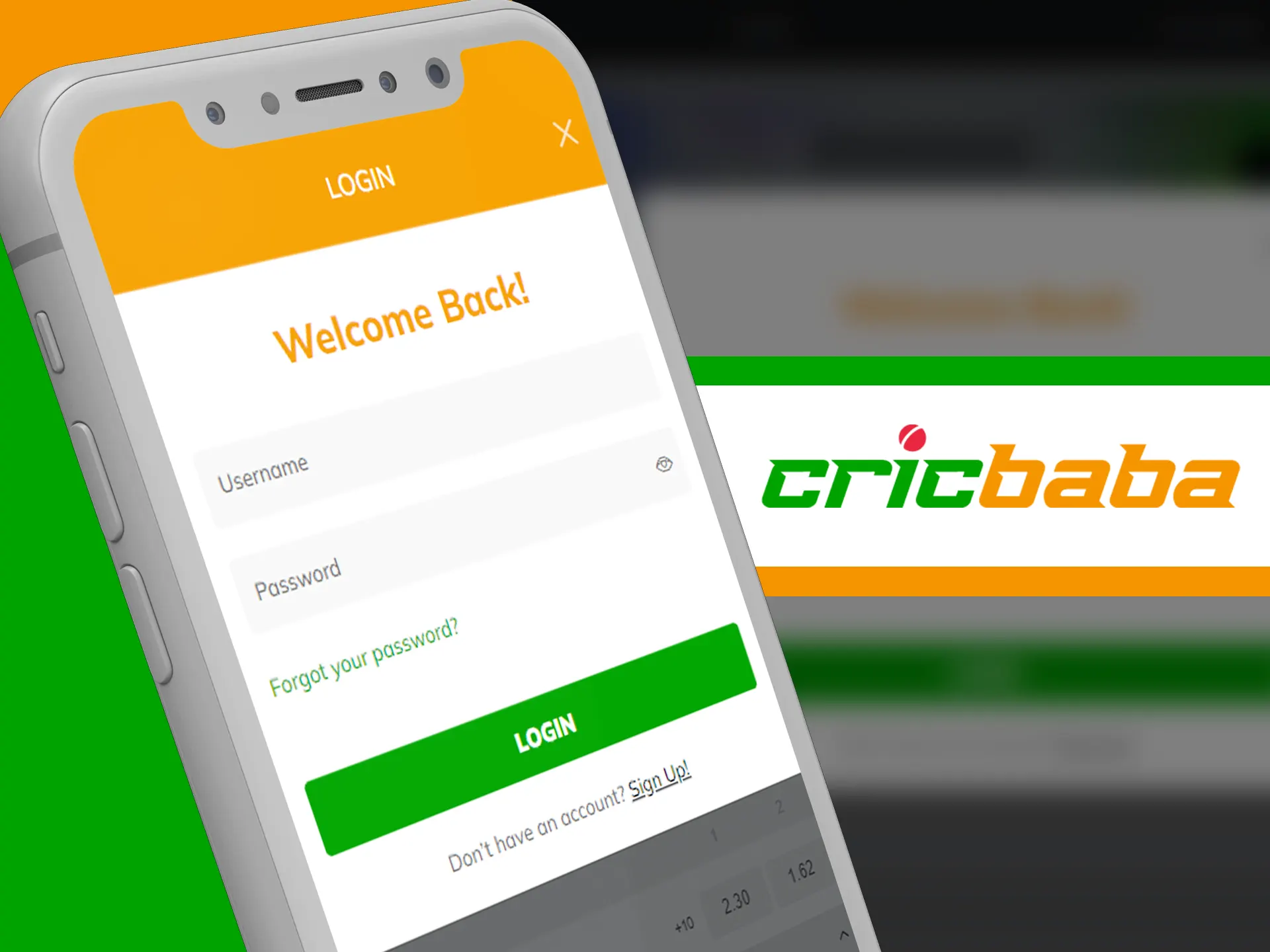 Log in and start betting at Cricbaba.