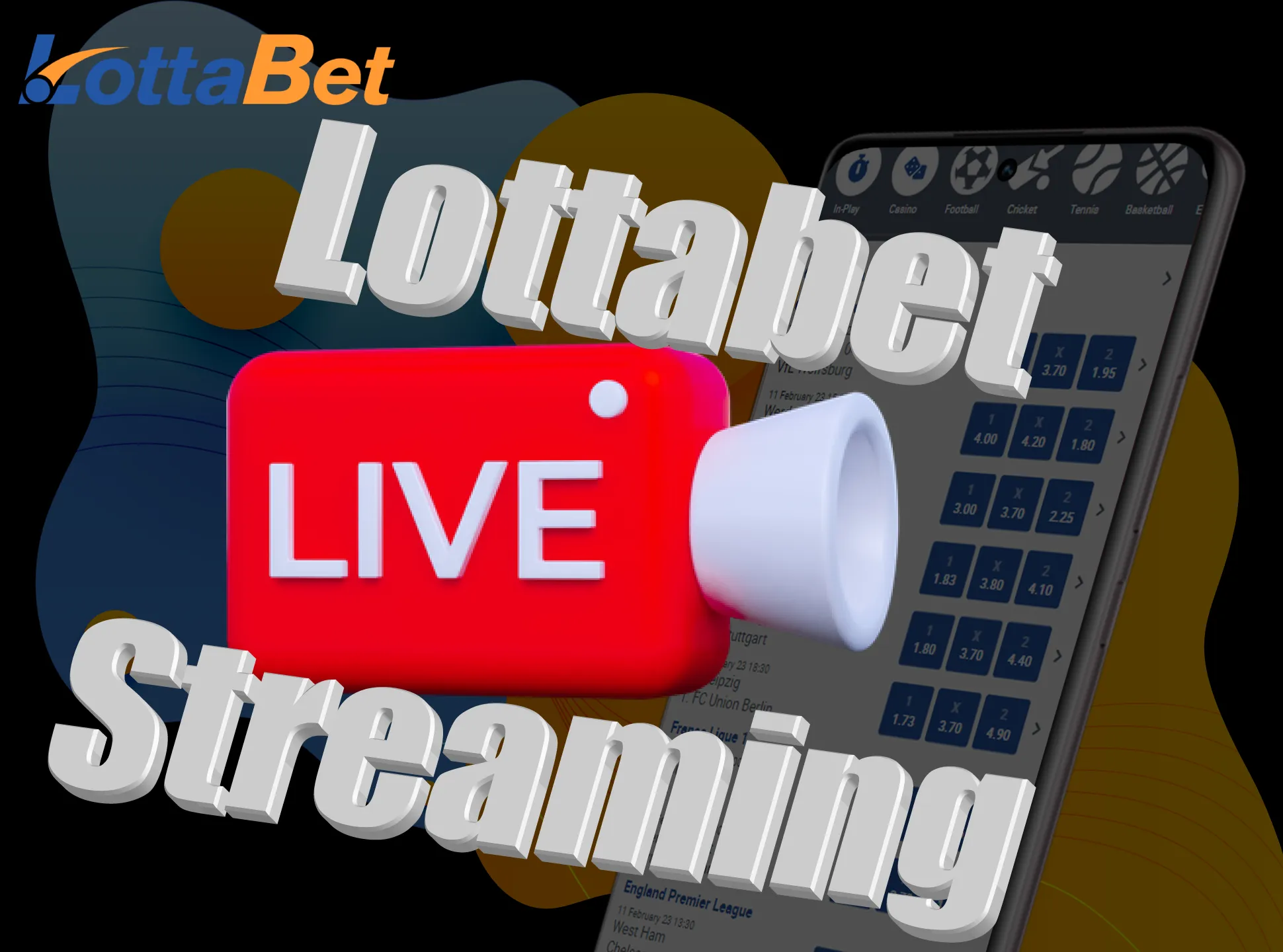 Lottabet provides its bettors with live streamings of the match right on its site.