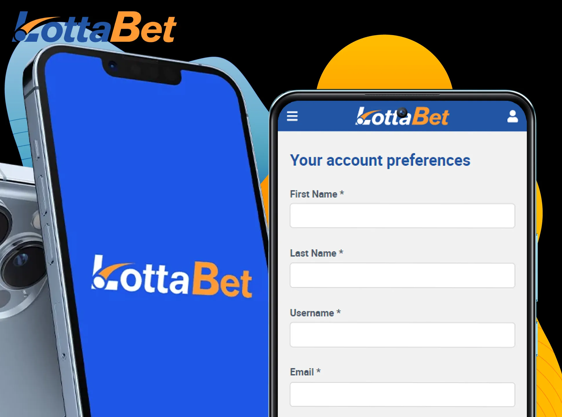 Download the Lottabet app and create an account.
