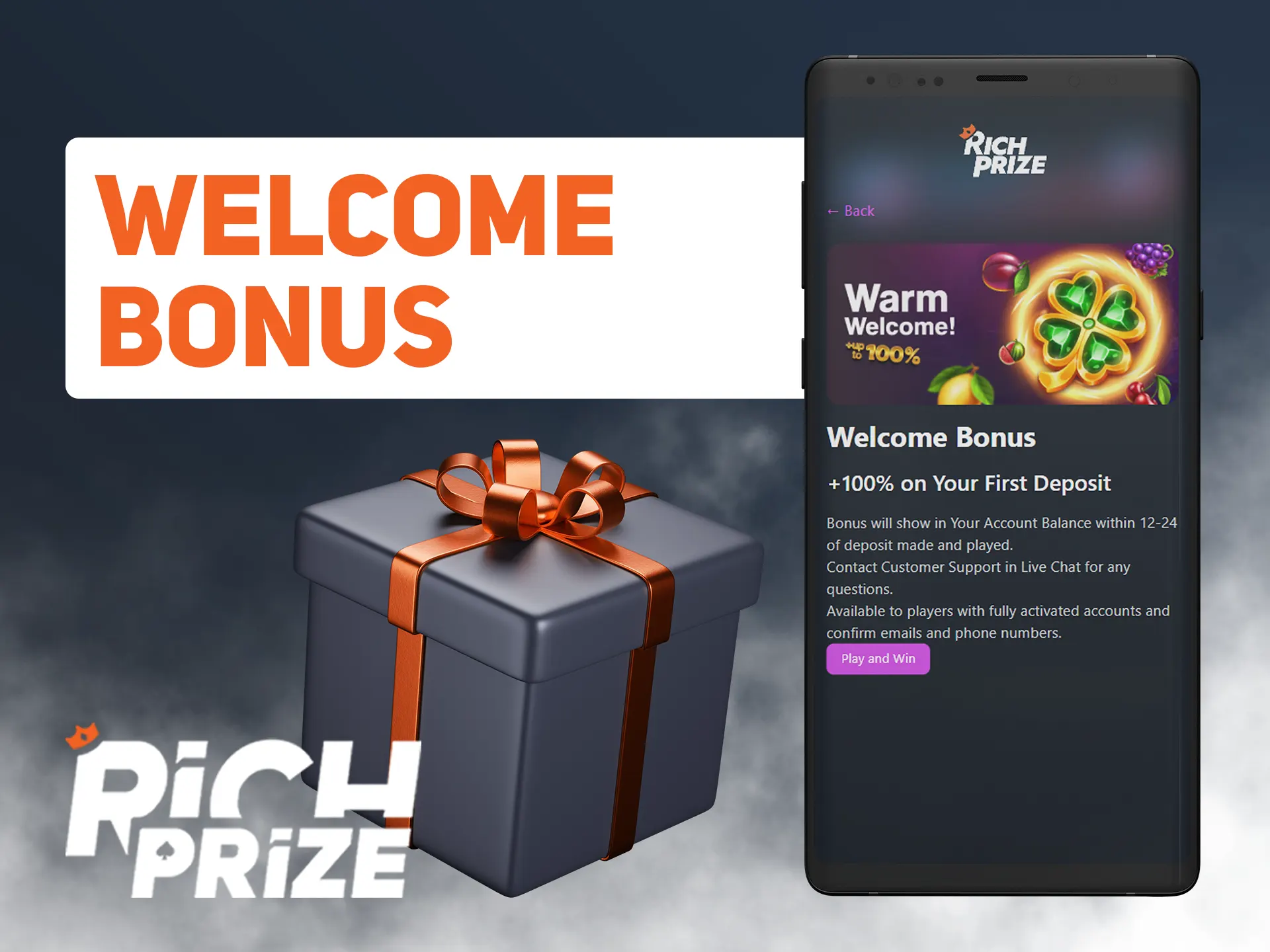 Get your Richprize welcome bonus.