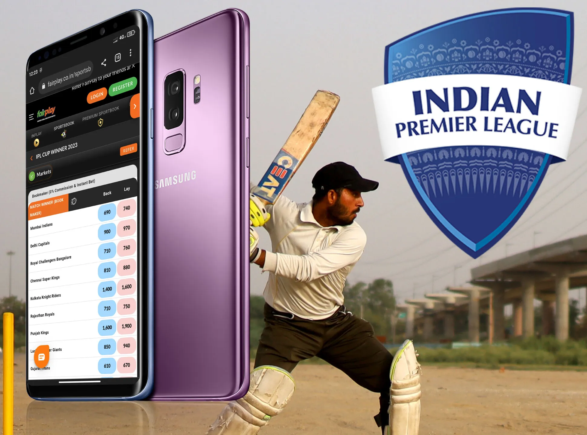 Fairplay provides betting on the IPL matches in its app.