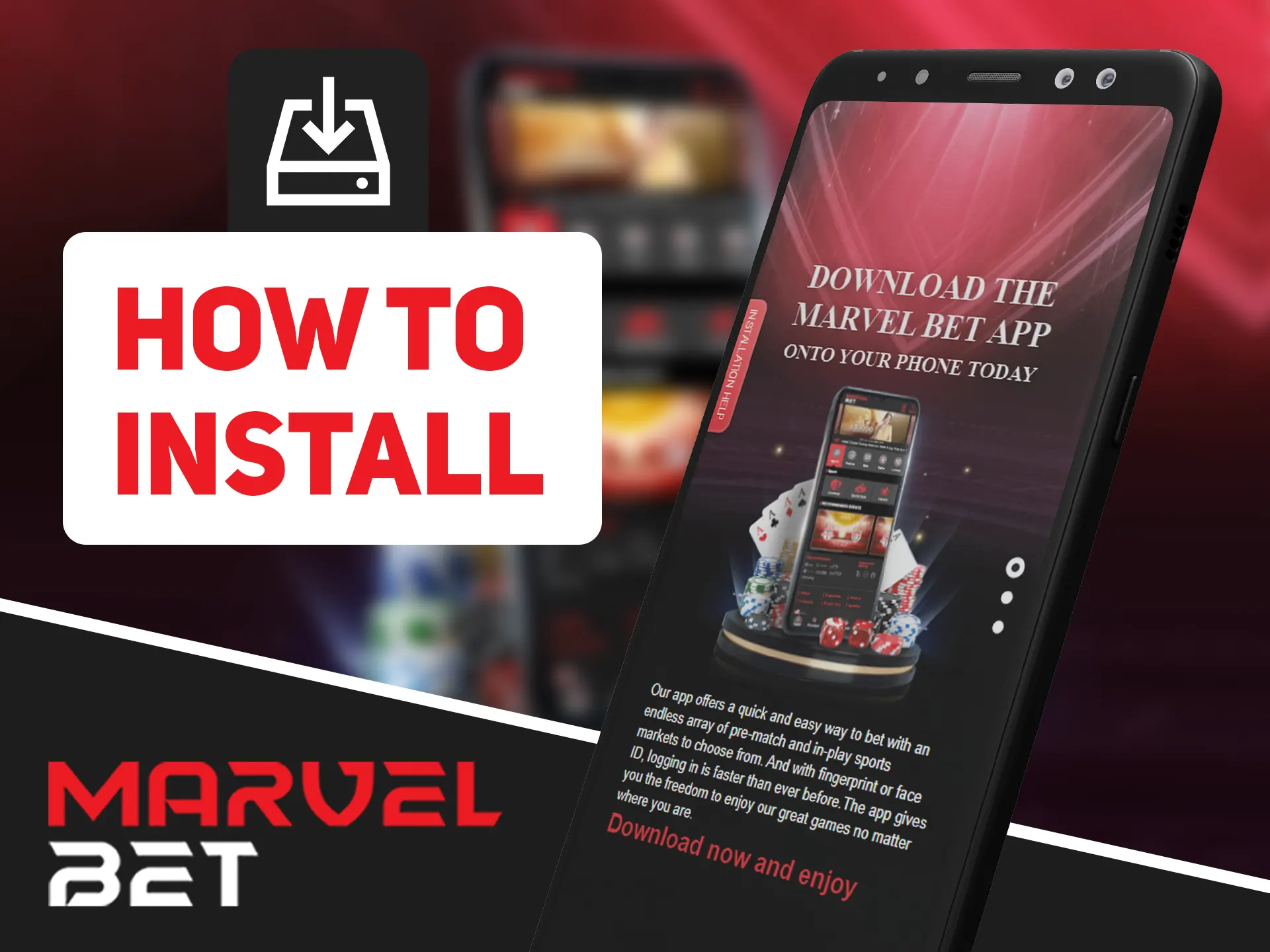 Marvelbet app can be installed on any mobile device.
