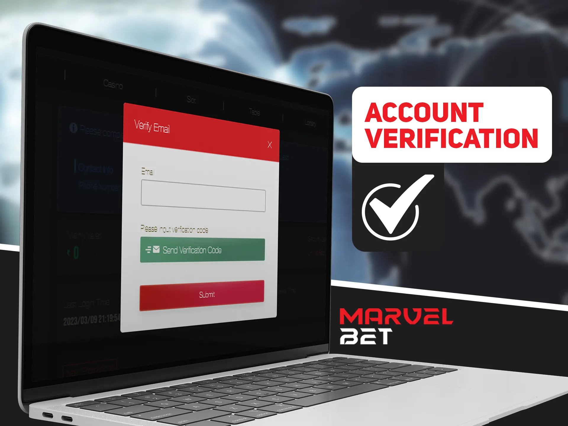 Verify your Marvelbet account for ulocking new features.