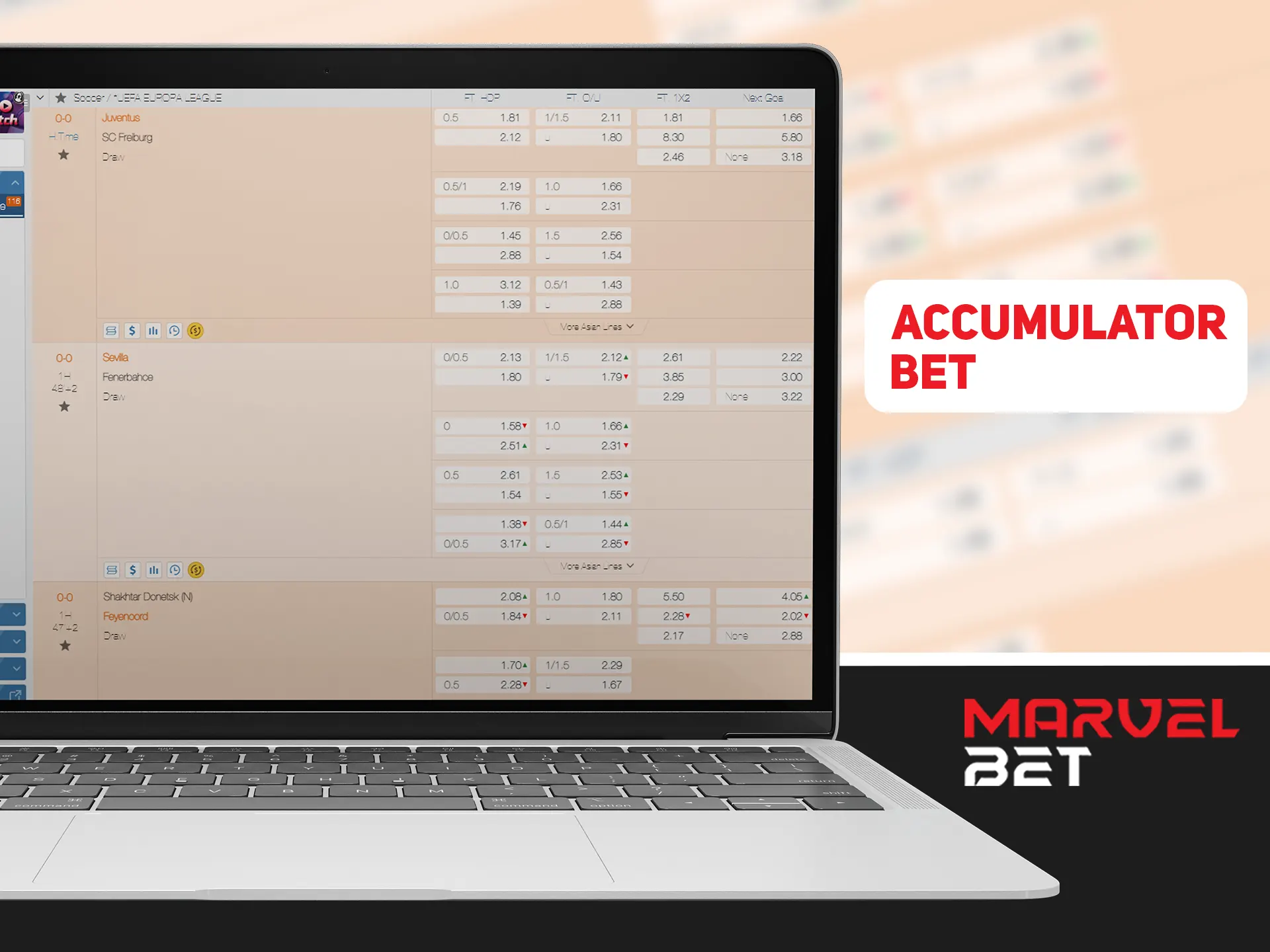 Gather multiple Marvelbet events in one bet.