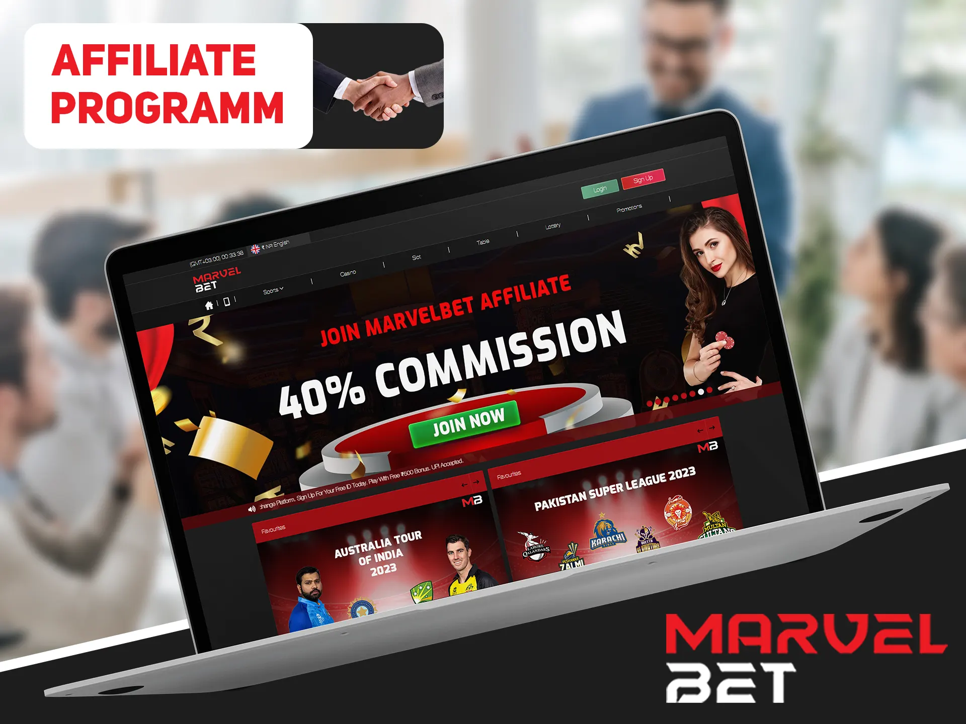 Invite your partners into Marvelbet affiliate programm.