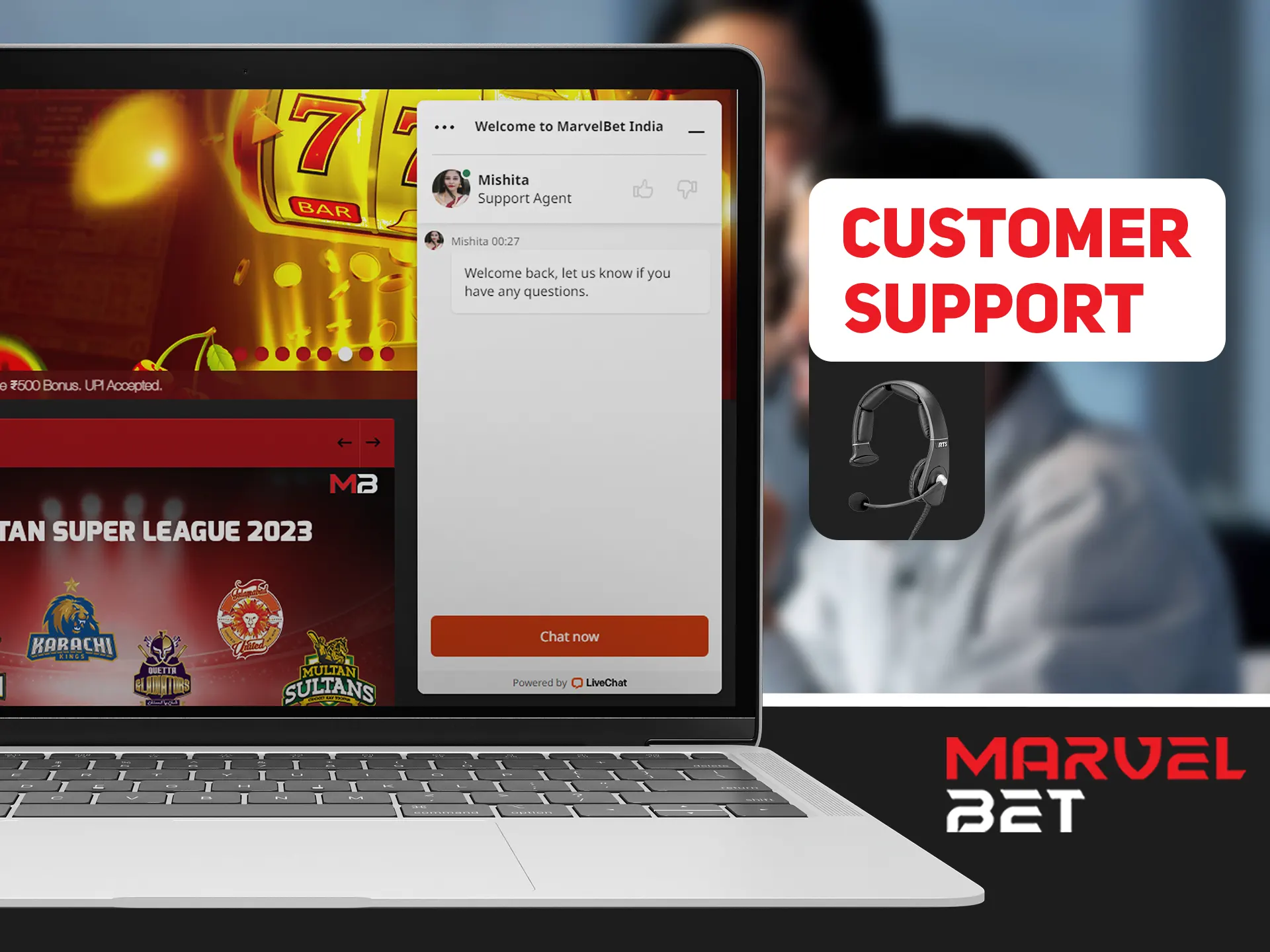 Ask for help Marvelbet customer support.
