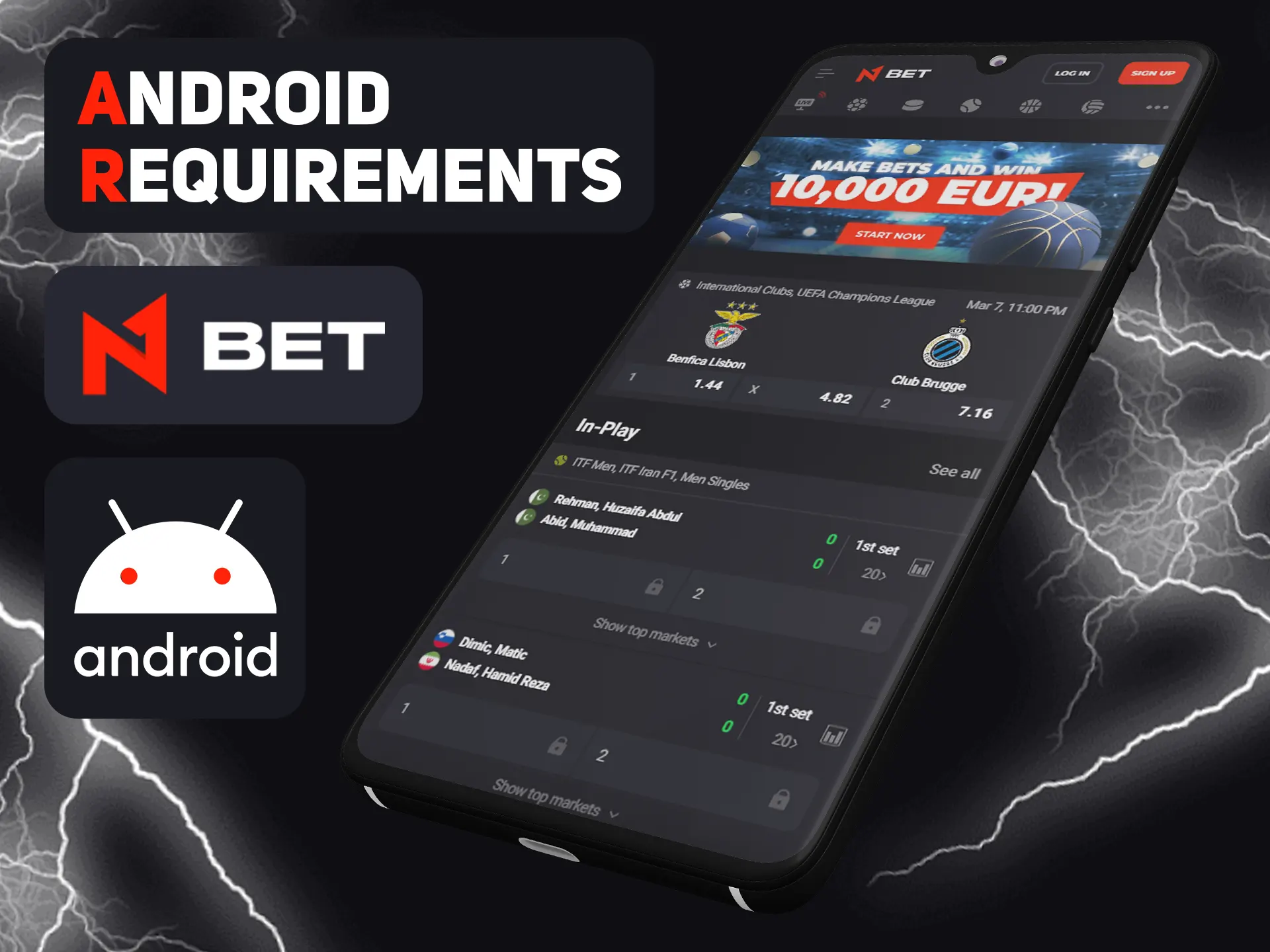 Check your Android device for running N1bet app.