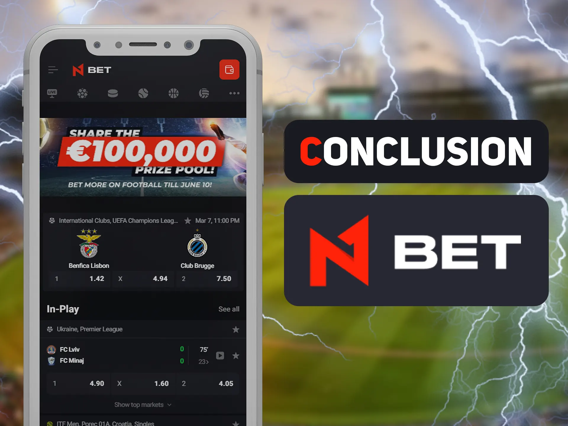 N1bet app is great for usage.