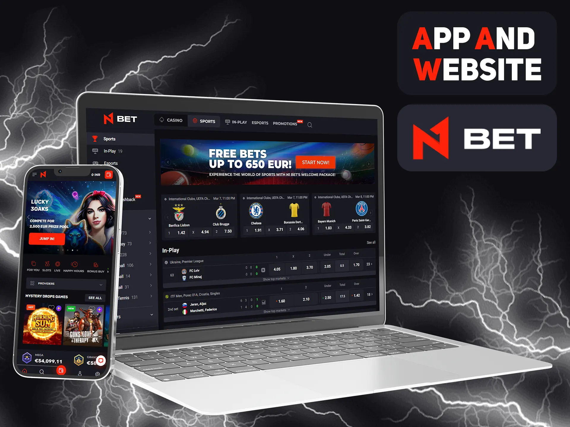 N1bet app provides more features.