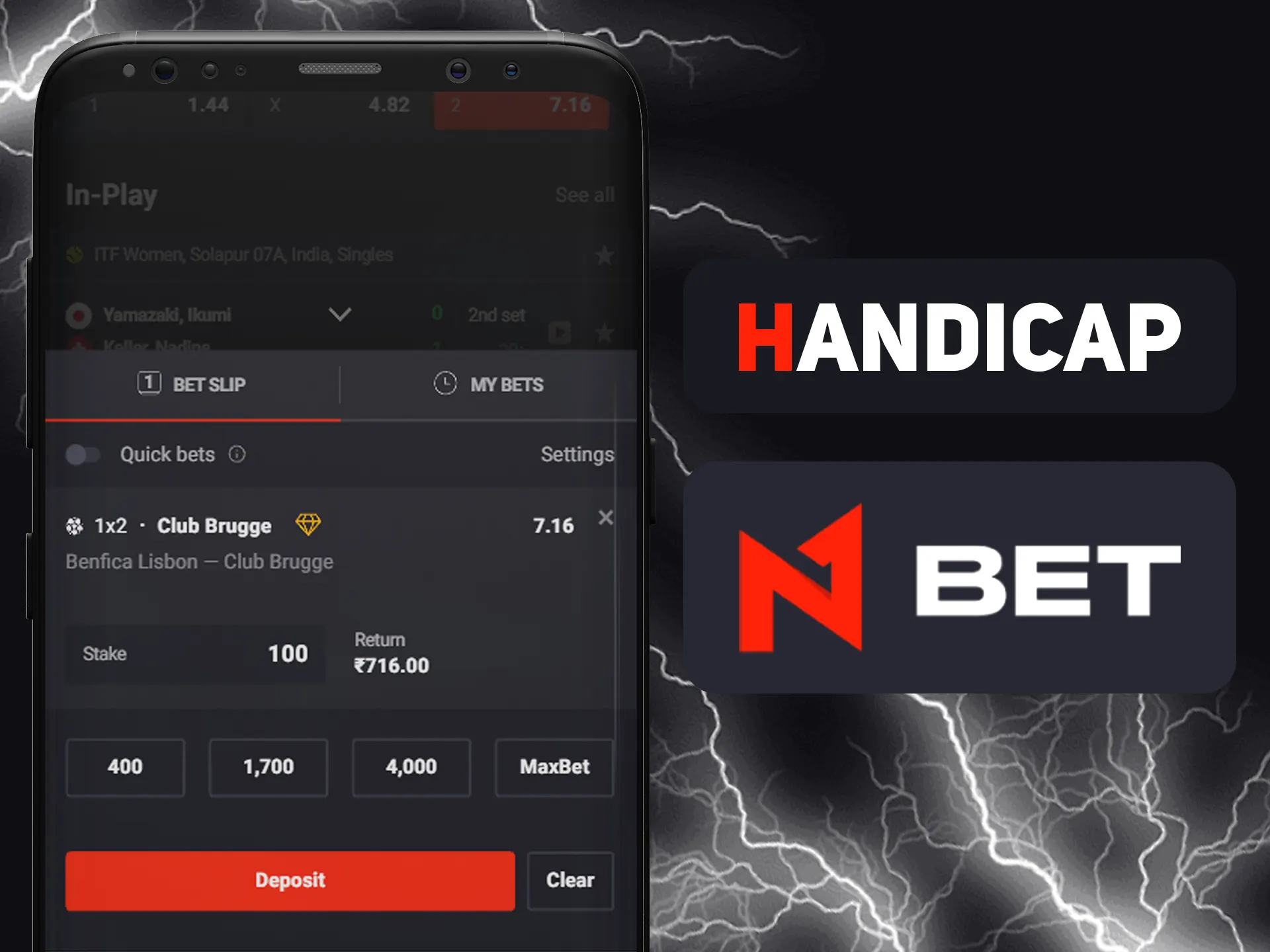 Bet on losing team and win money at N1bet.