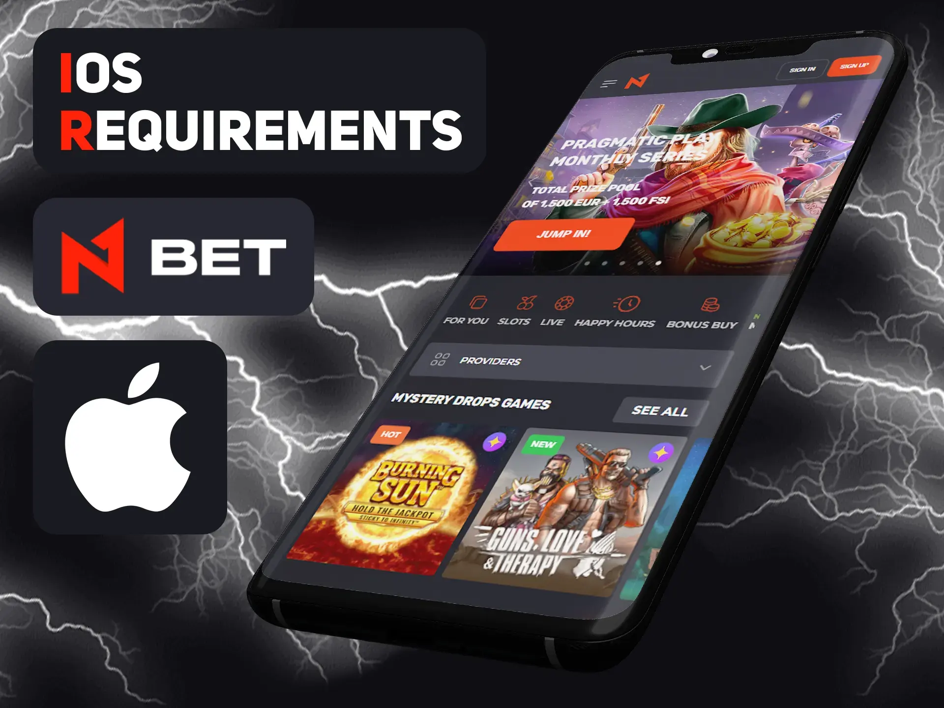 N1bet iOS app supports many of iOS devices.