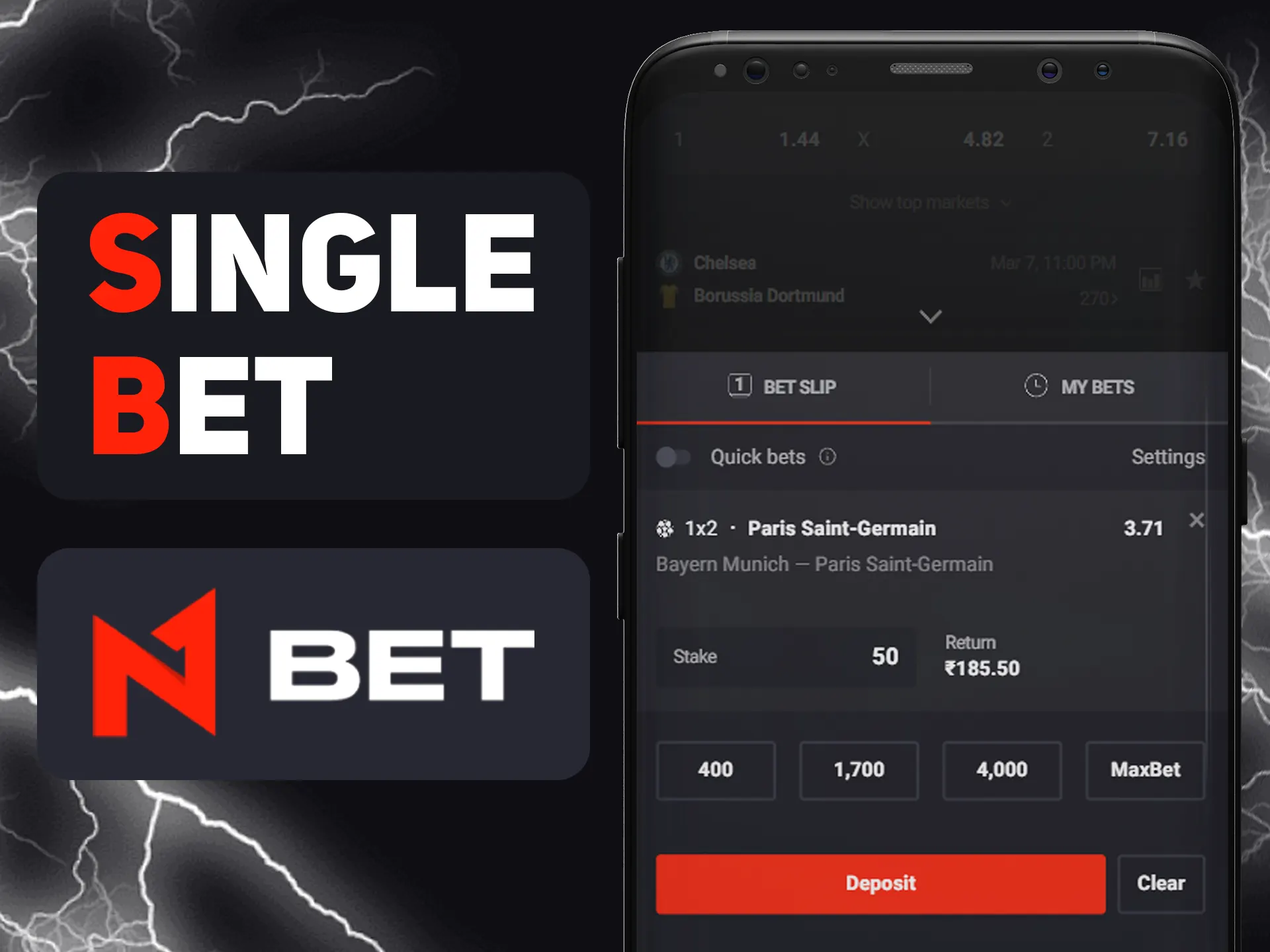 Make best single bet at N1bet.