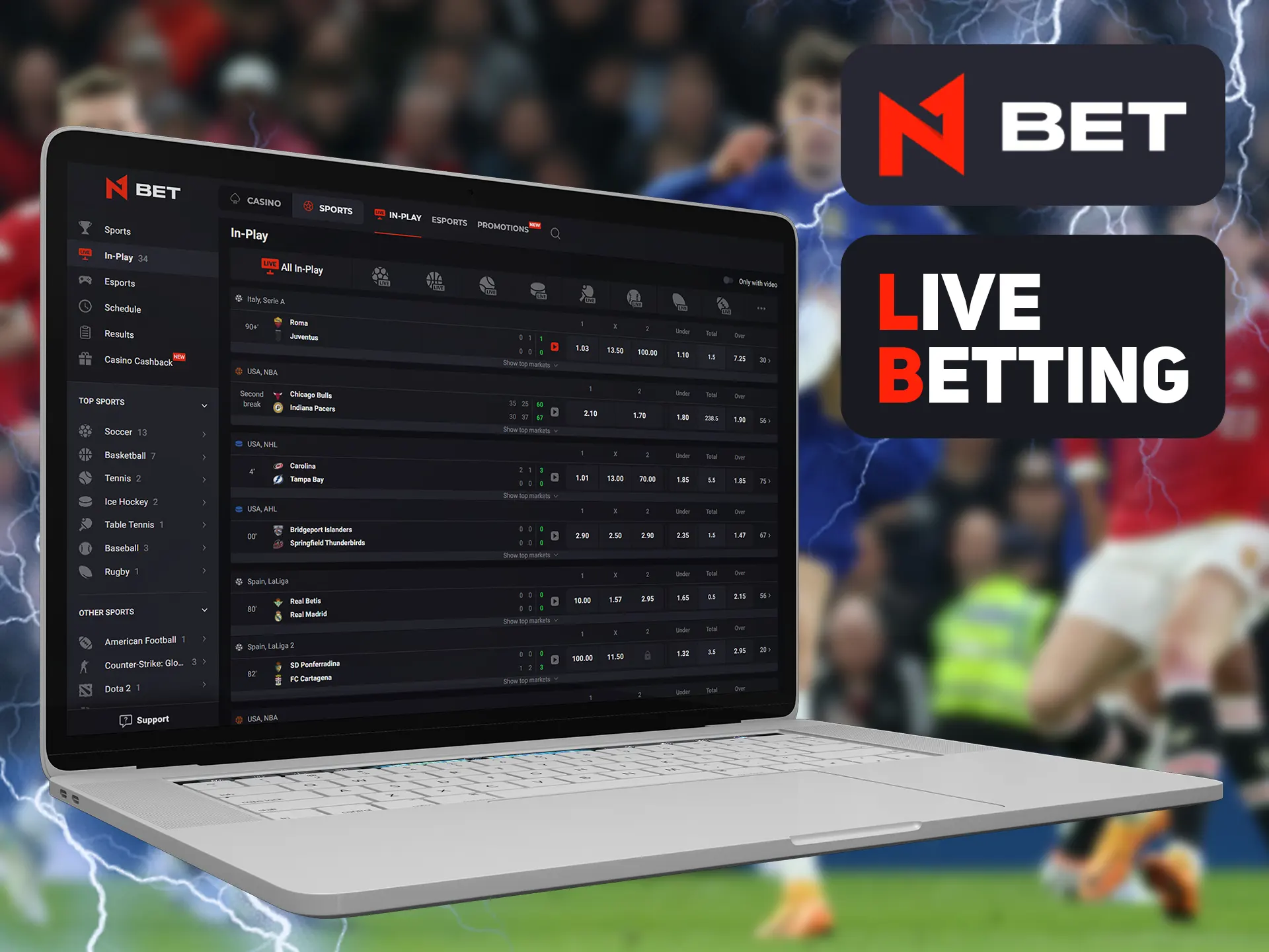 Bet in live format at N1bet.