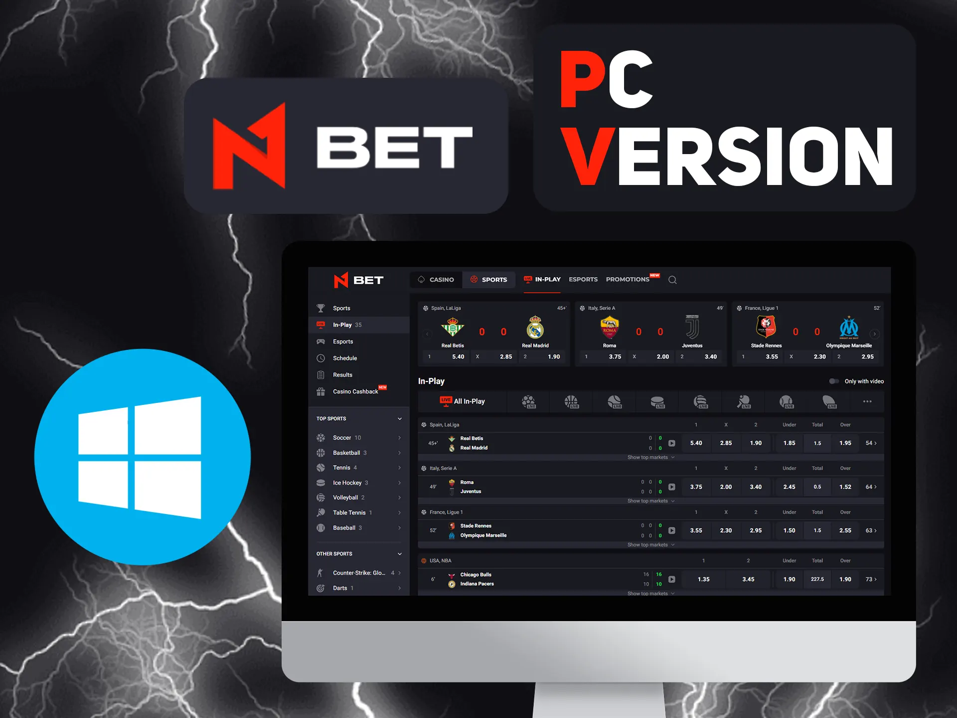 Use N1bet website on any PC device.