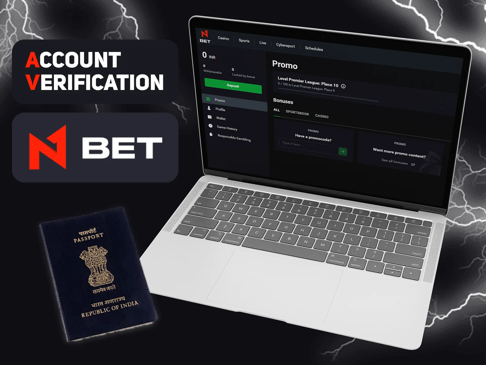 Verify your account for making deposits at N1bet.