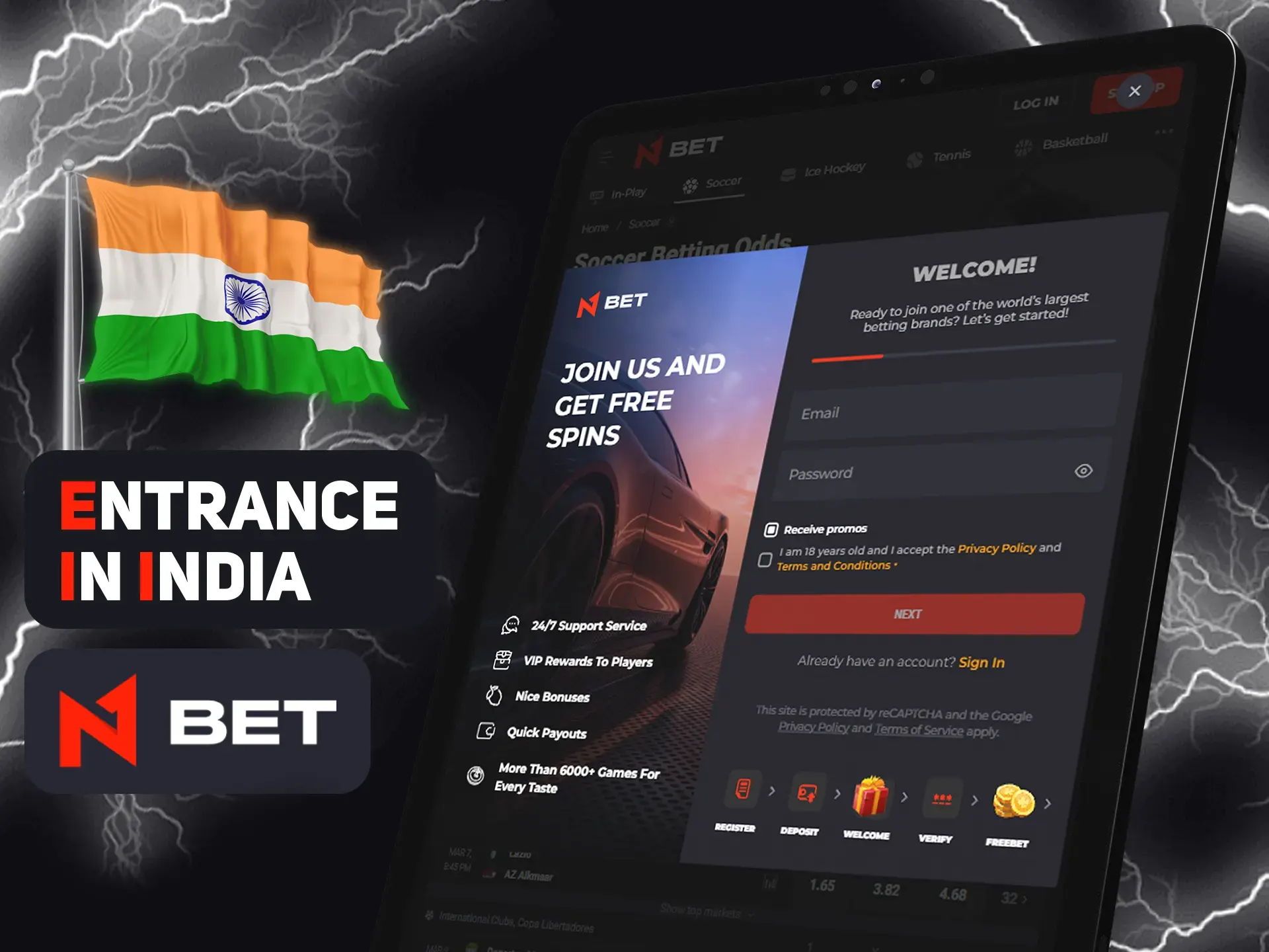 Register your Indian account at N1bet.
