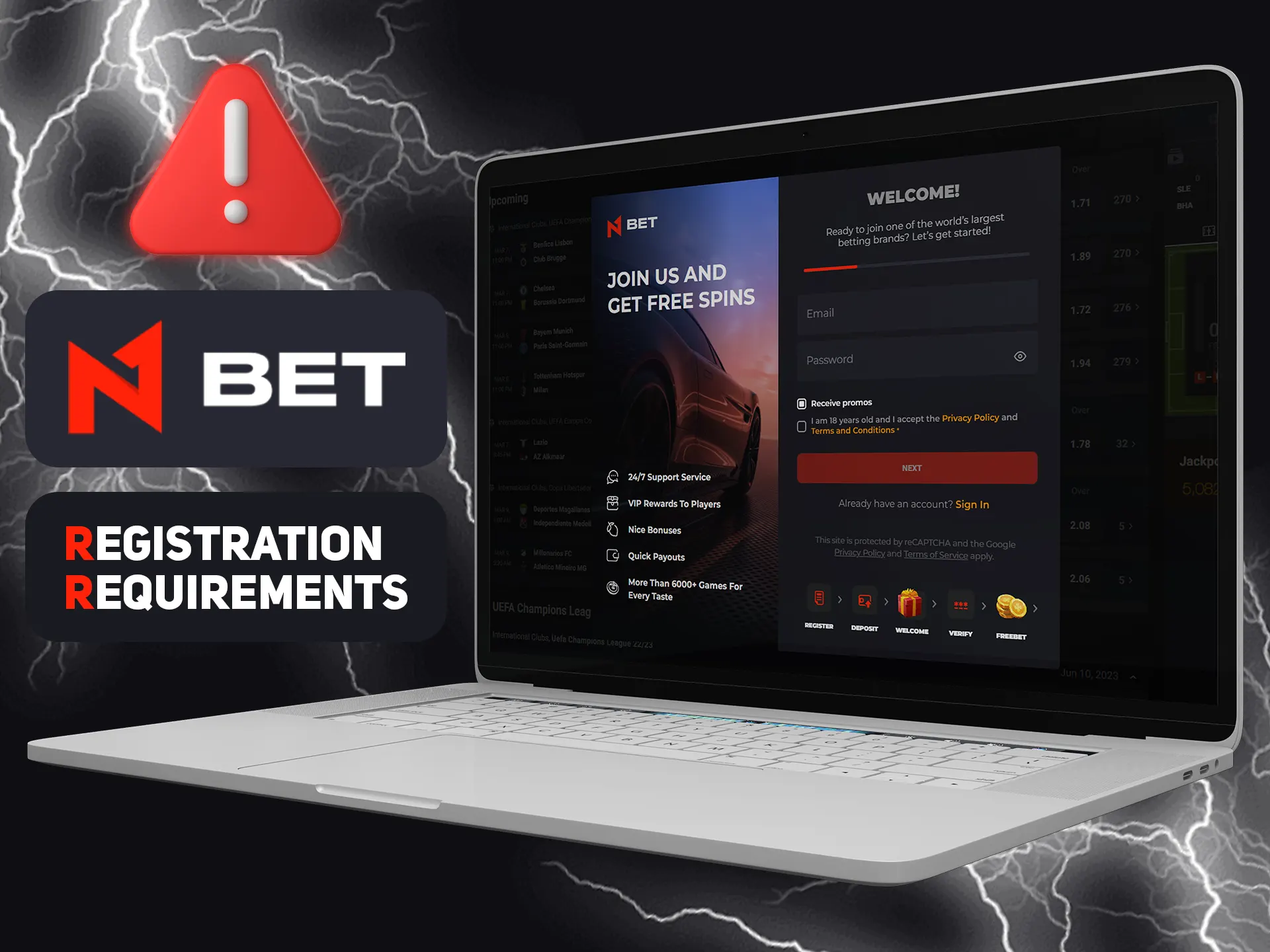 Read rules before register new account at N1bet.
