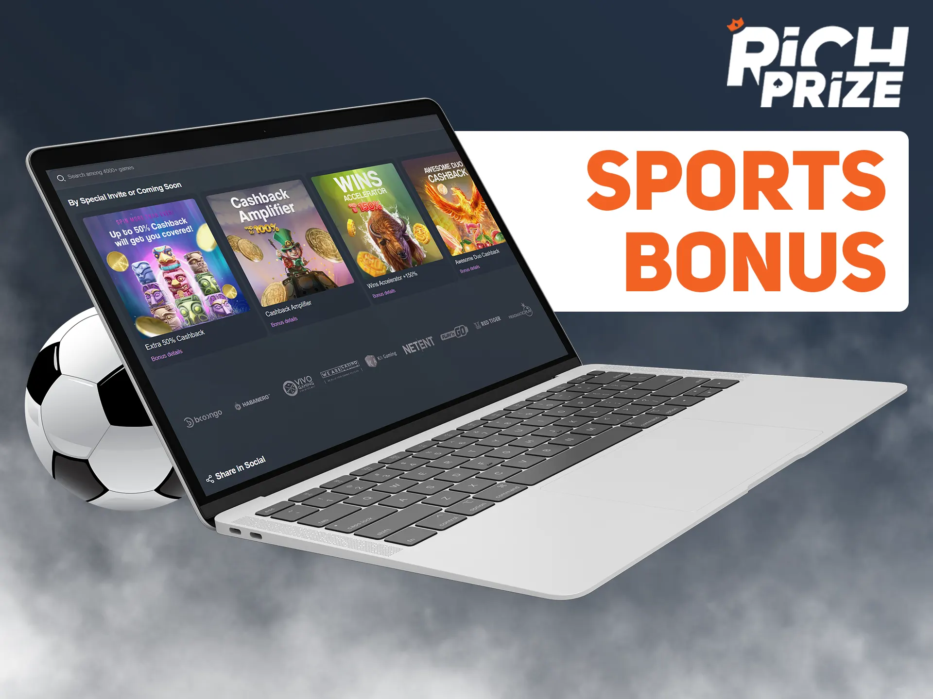 Bet on sports and get bonuses at Richprize.