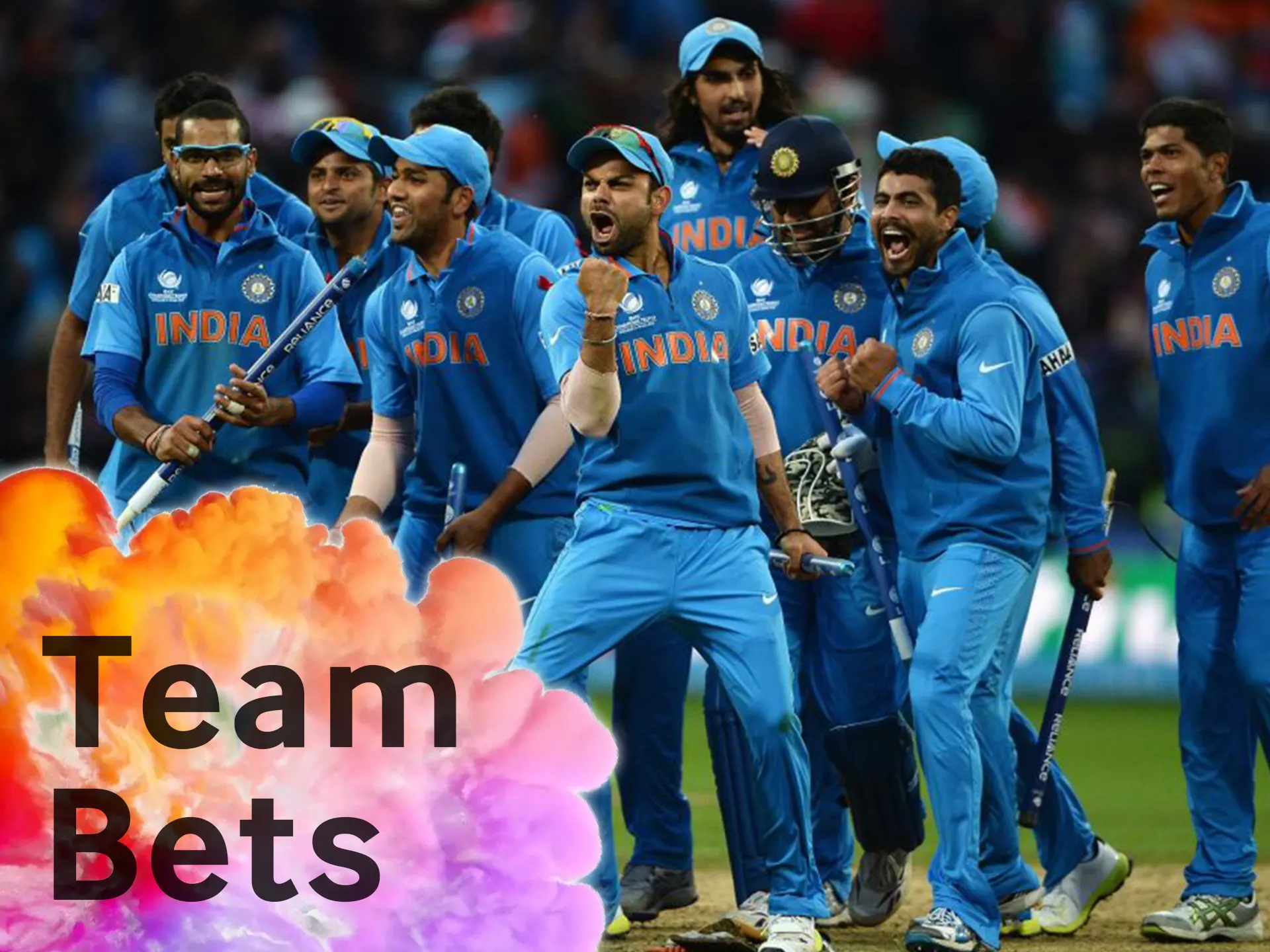 Team Bets on Cricket betting in India online.