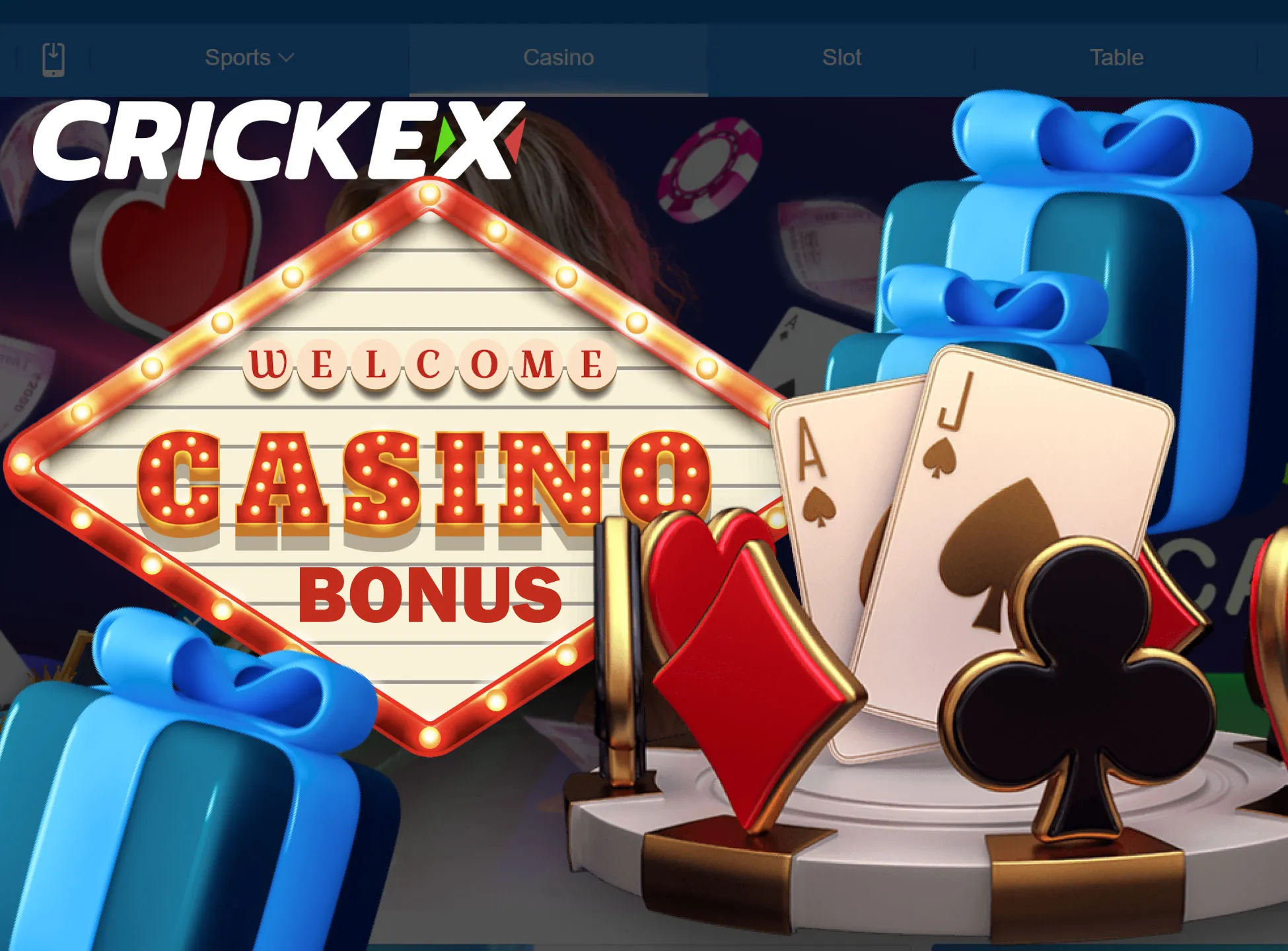 You can receiv a 5% bonus on the casino slots.