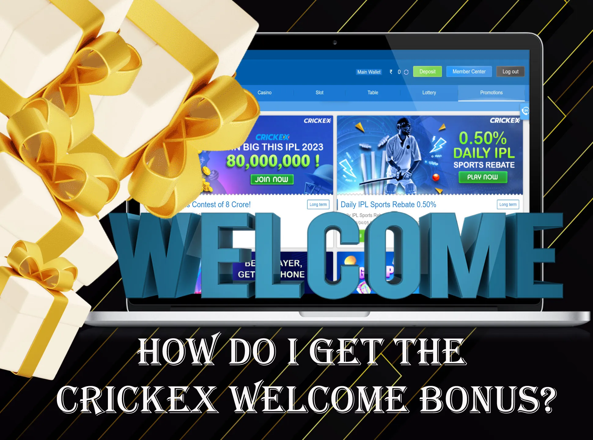 To get the Crickex welcome bonus you should registaer on the Crickex website.