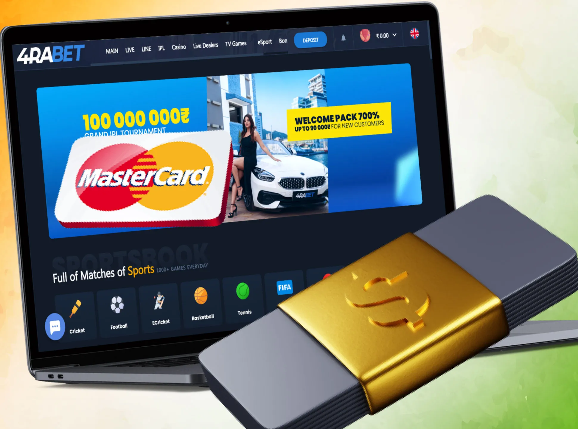 You can easily find Mastercard among the payment methods of many bookmakers.