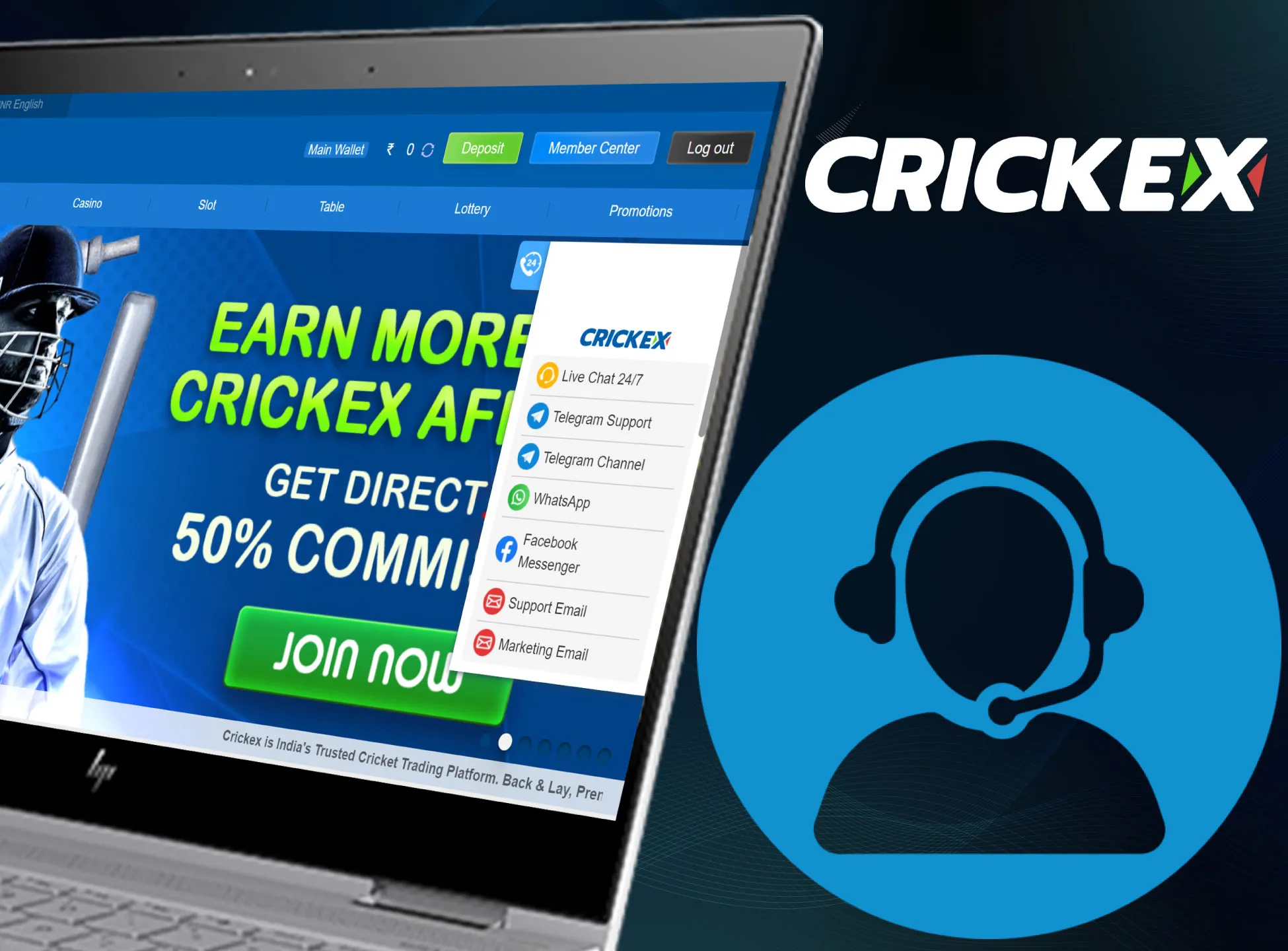 Contact the Crickex team if you have any problems.