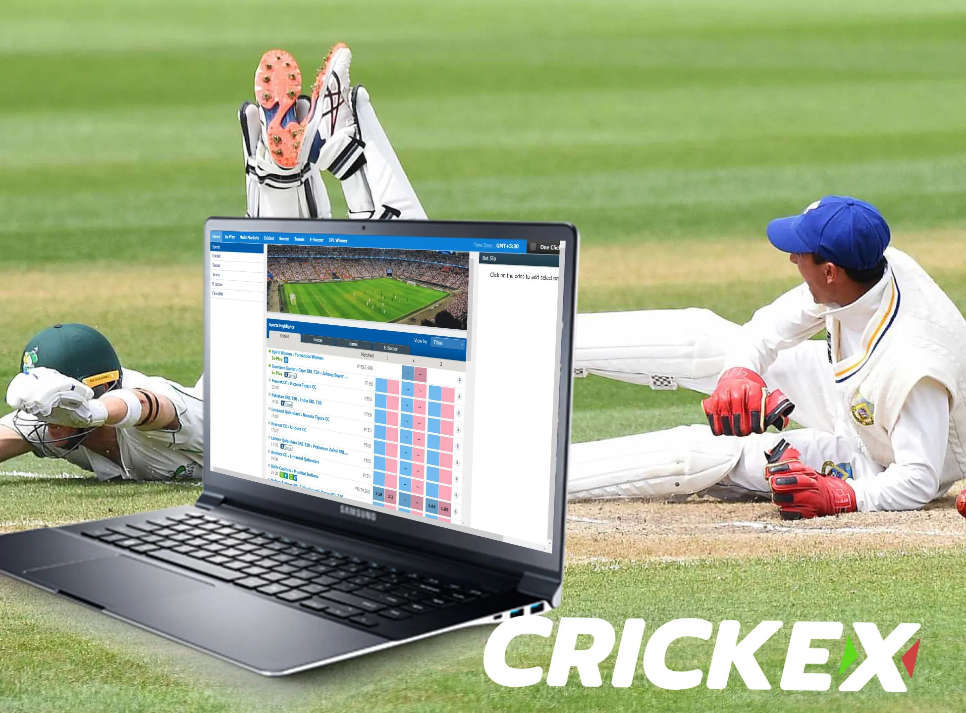 Crickex pays much attention on cricket betting and allows betting on rupees.