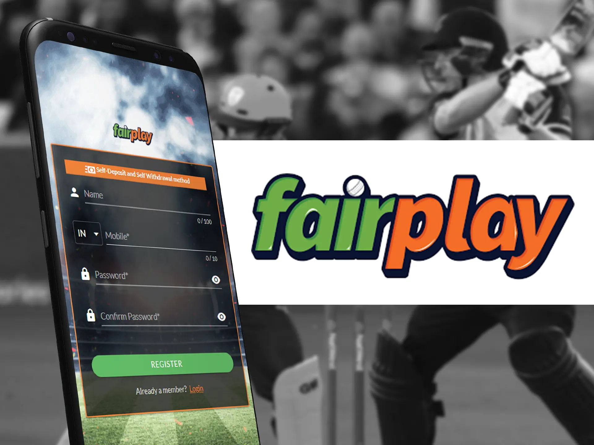 Make new account in Fairplay app.