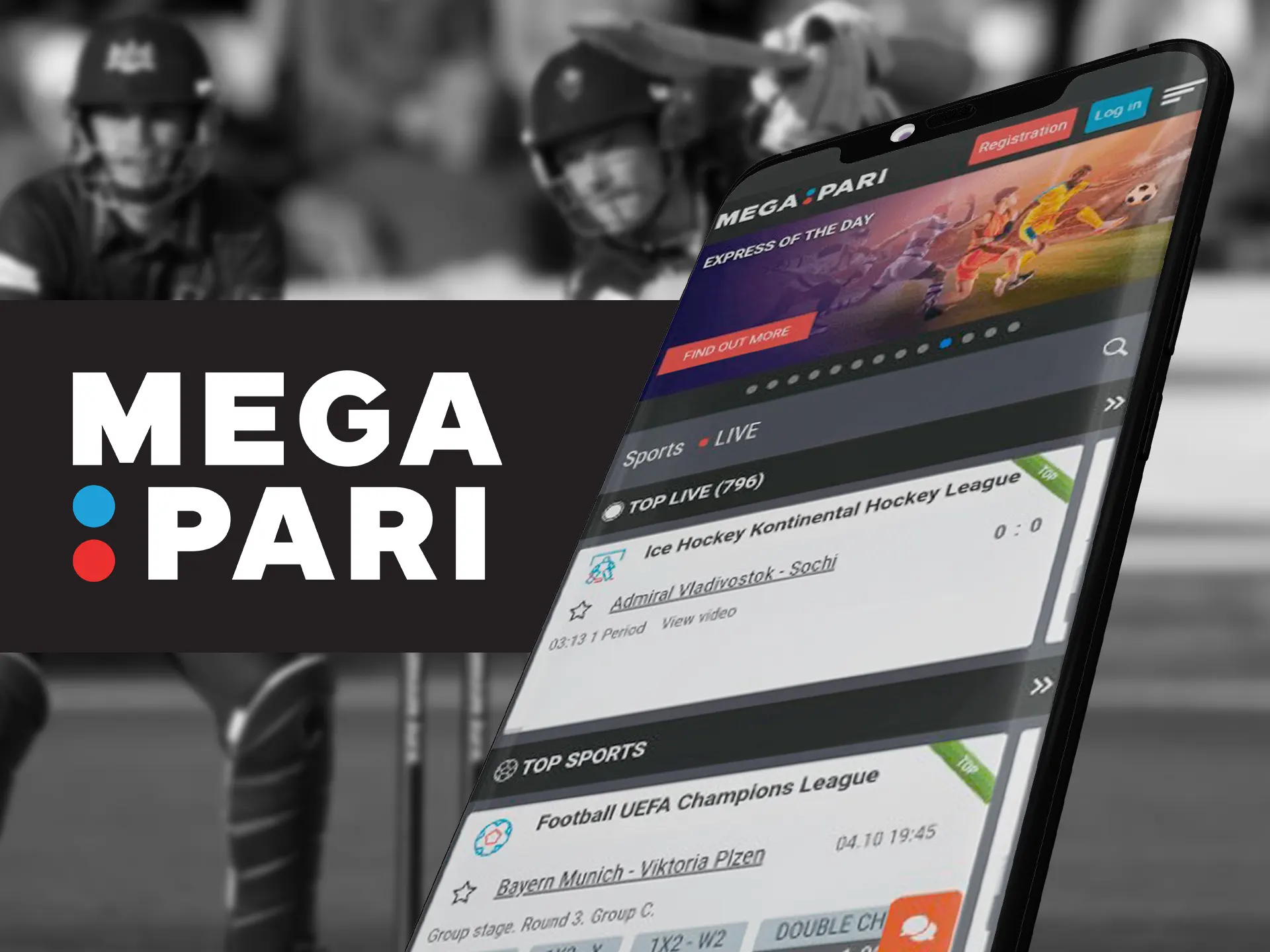 Megapari app allow you to watch cricket matches online.