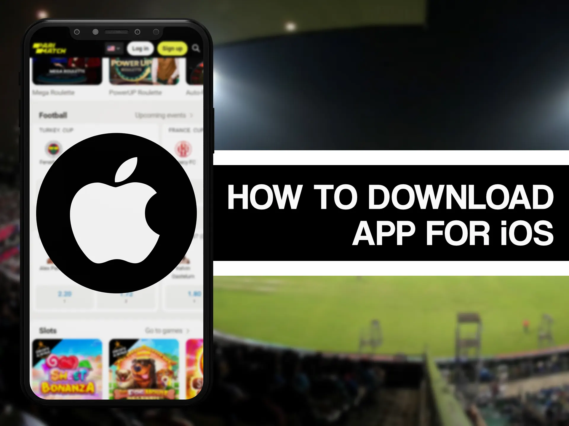 Visit betting company website and download iOS app from special page.